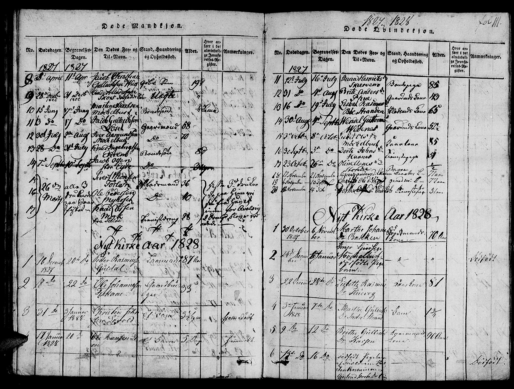 Ministerialprotokoller, klokkerbøker og fødselsregistre - Møre og Romsdal, AV/SAT-A-1454/501/L0004: Parish register (official) no. 501A04, 1816-1831, p. 111