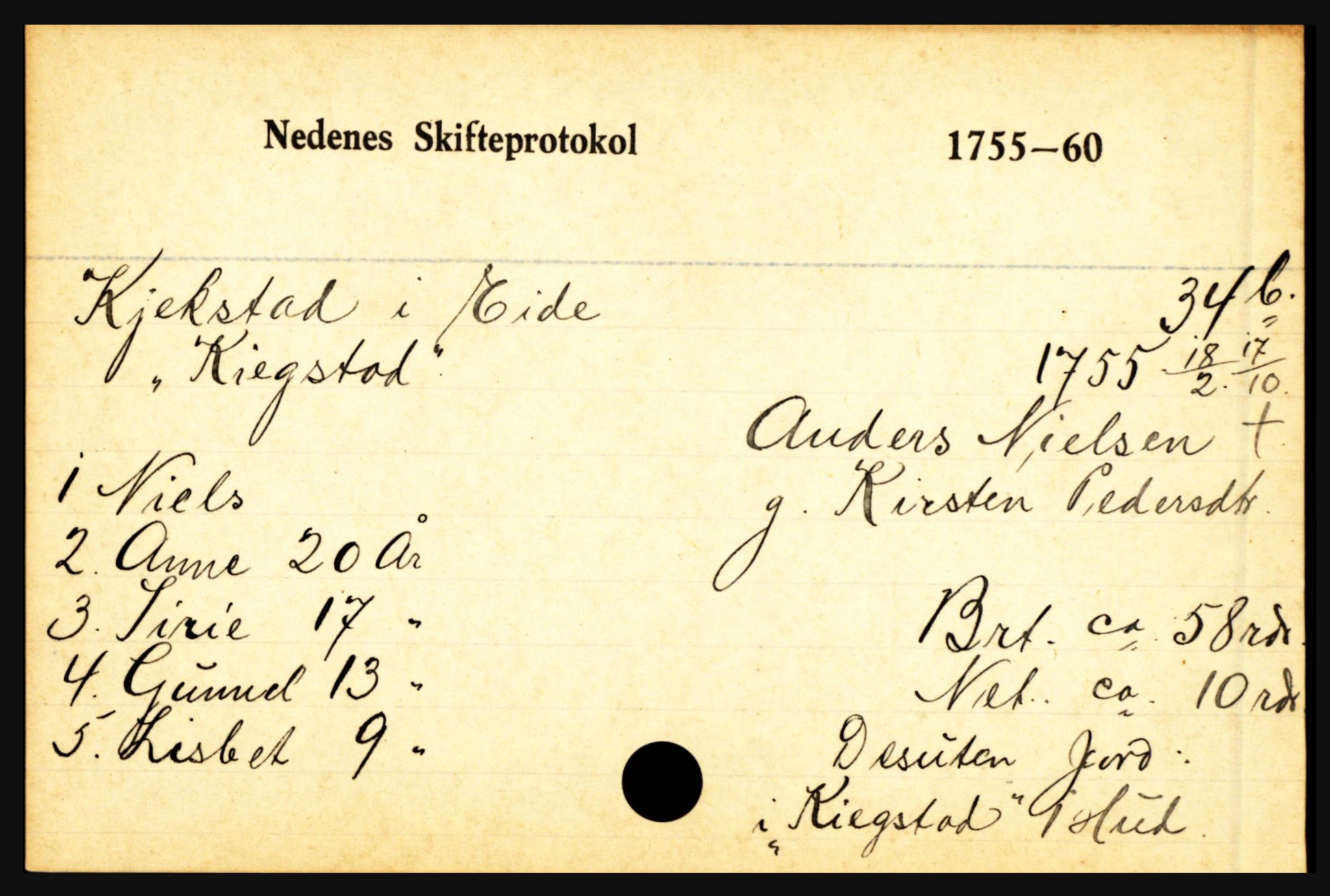 Nedenes sorenskriveri før 1824, AV/SAK-1221-0007/H, p. 14655