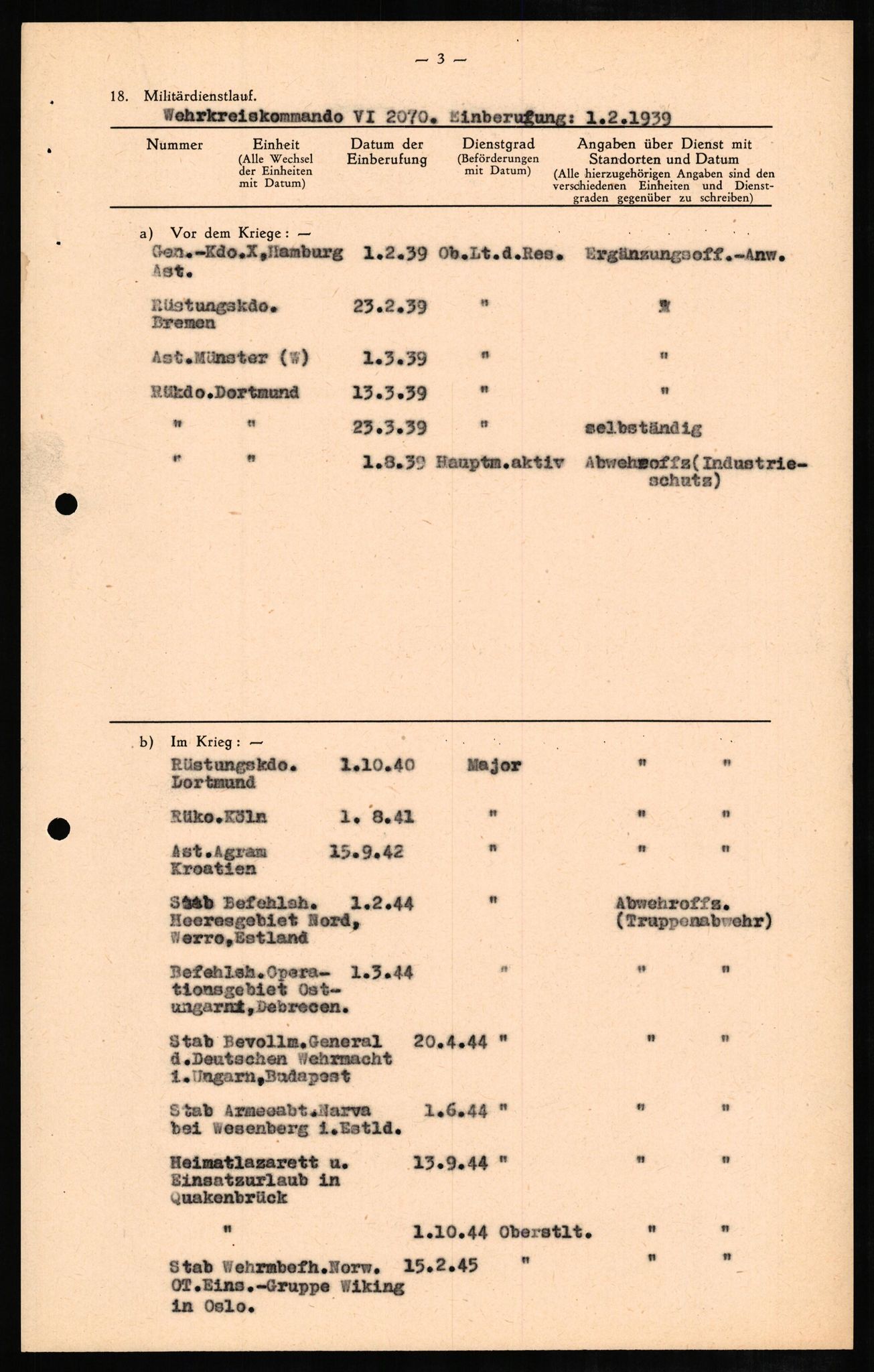 Forsvaret, Forsvarets overkommando II, AV/RA-RAFA-3915/D/Db/L0009: CI Questionaires. Tyske okkupasjonsstyrker i Norge. Tyskere., 1945-1946, p. 330