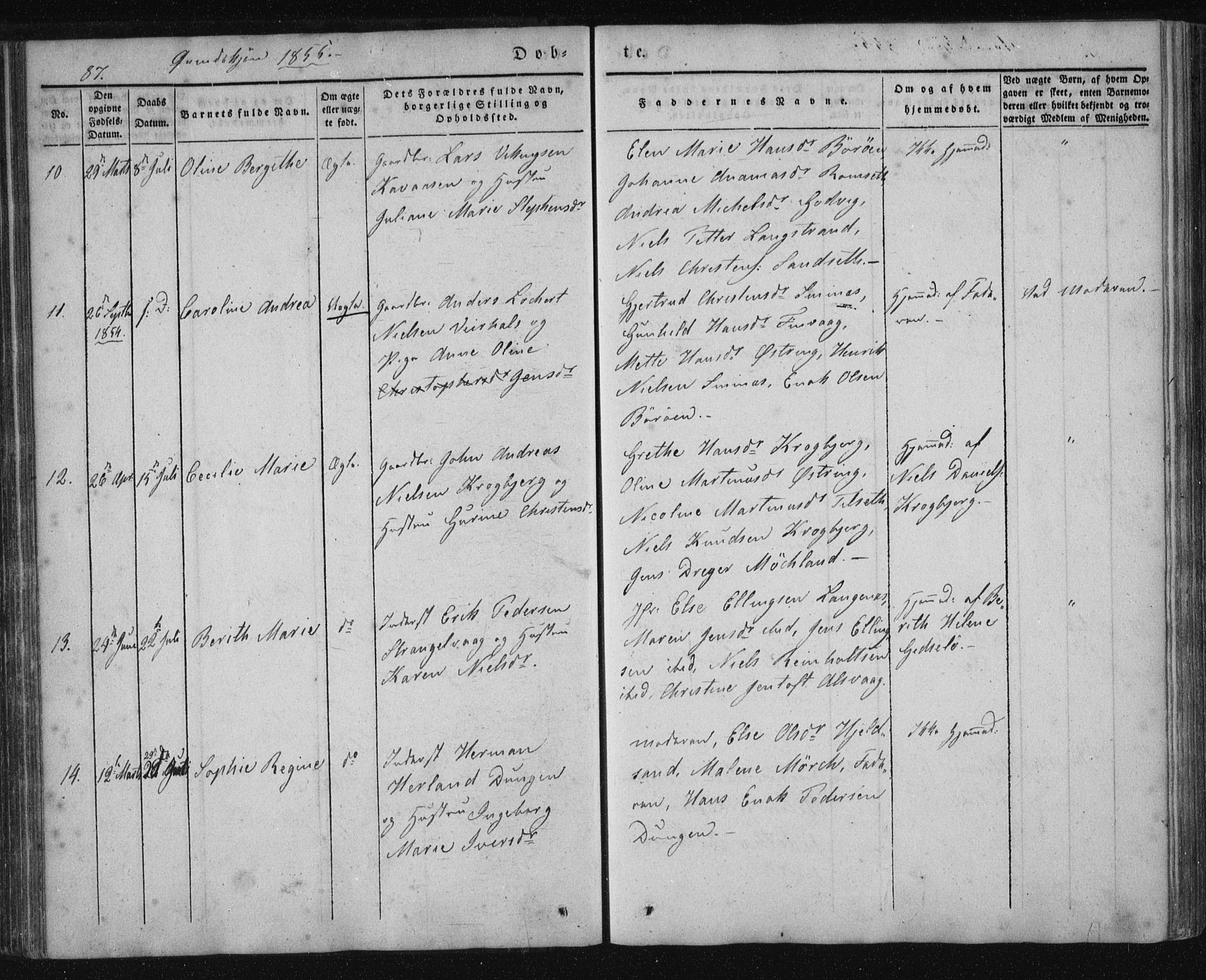 Ministerialprotokoller, klokkerbøker og fødselsregistre - Nordland, AV/SAT-A-1459/893/L1332: Parish register (official) no. 893A05, 1841-1858, p. 87