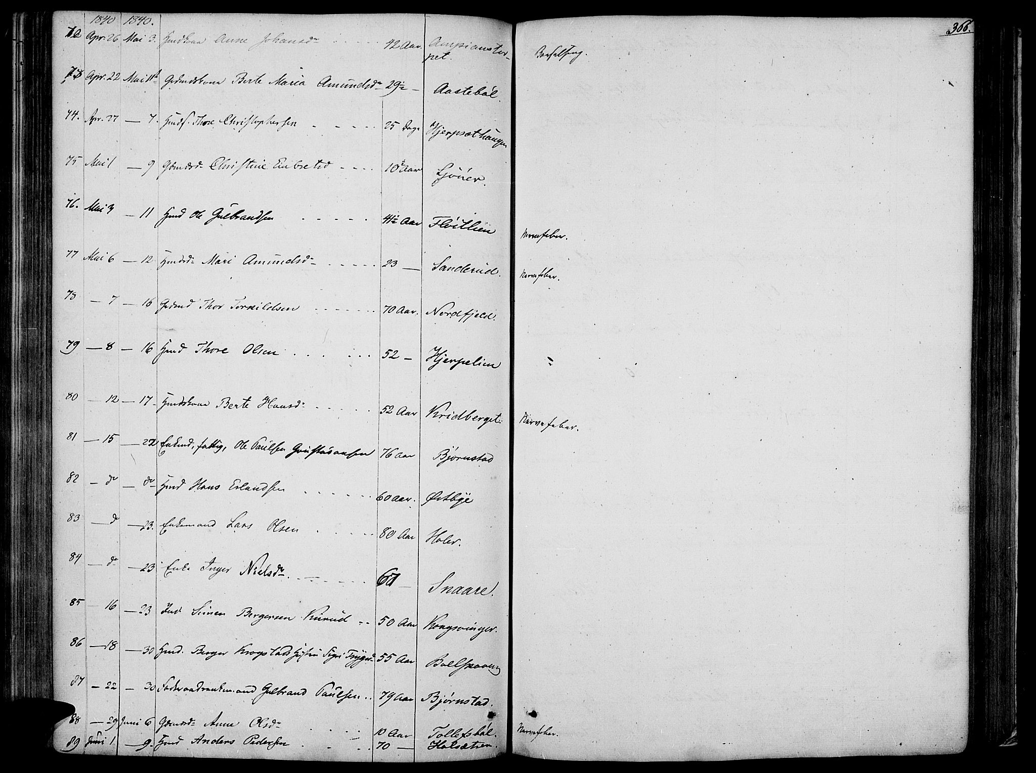 Vinger prestekontor, AV/SAH-PREST-024/H/Ha/Haa/L0008: Parish register (official) no. 8, 1839-1847, p. 366