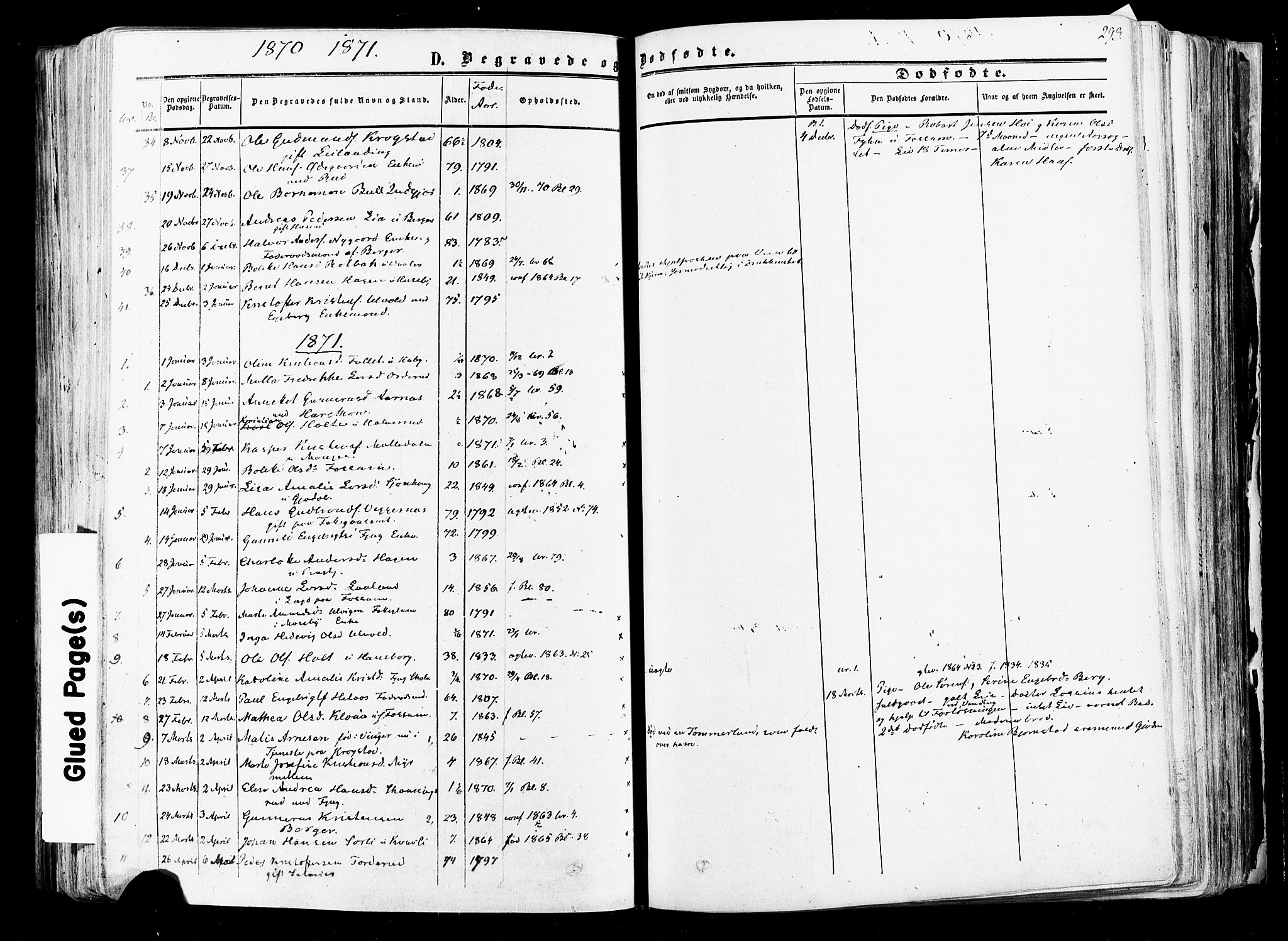 Aurskog prestekontor Kirkebøker, SAO/A-10304a/F/Fa/L0007: Parish register (official) no. I 7, 1854-1877, p. 293