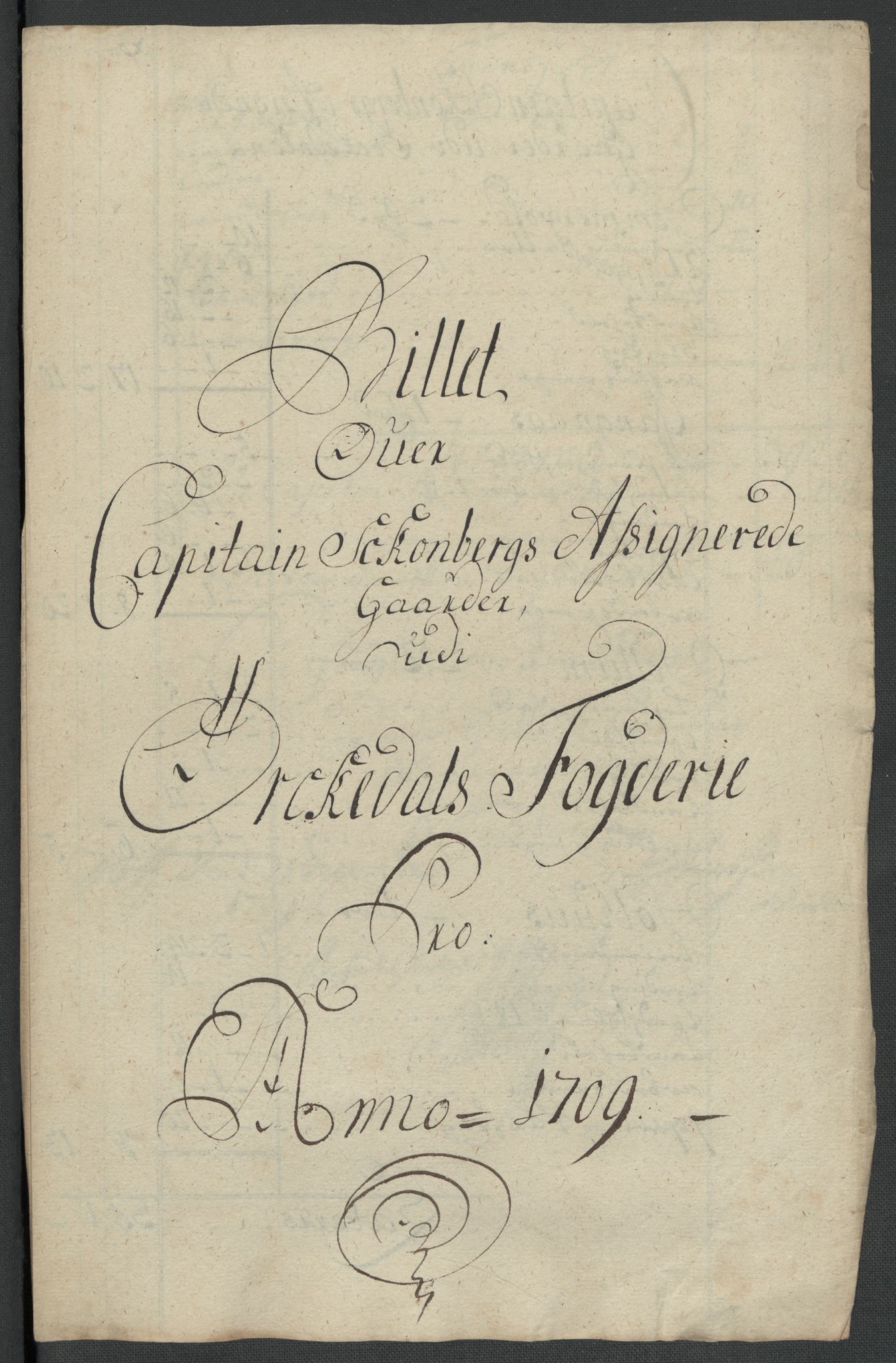 Rentekammeret inntil 1814, Reviderte regnskaper, Fogderegnskap, RA/EA-4092/R60/L3959: Fogderegnskap Orkdal og Gauldal, 1709, p. 327