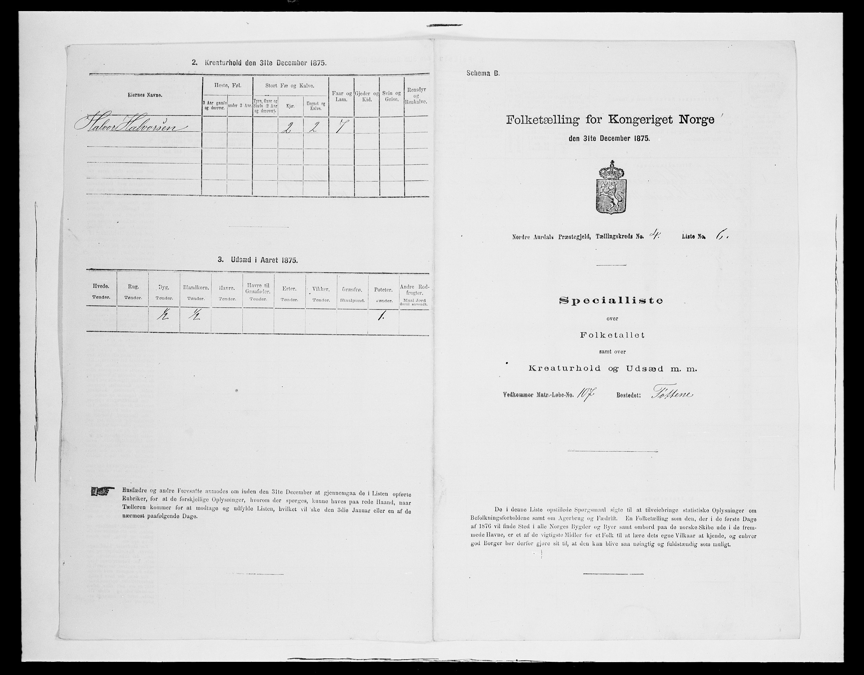 SAH, 1875 census for 0542P Nord-Aurdal, 1875, p. 622