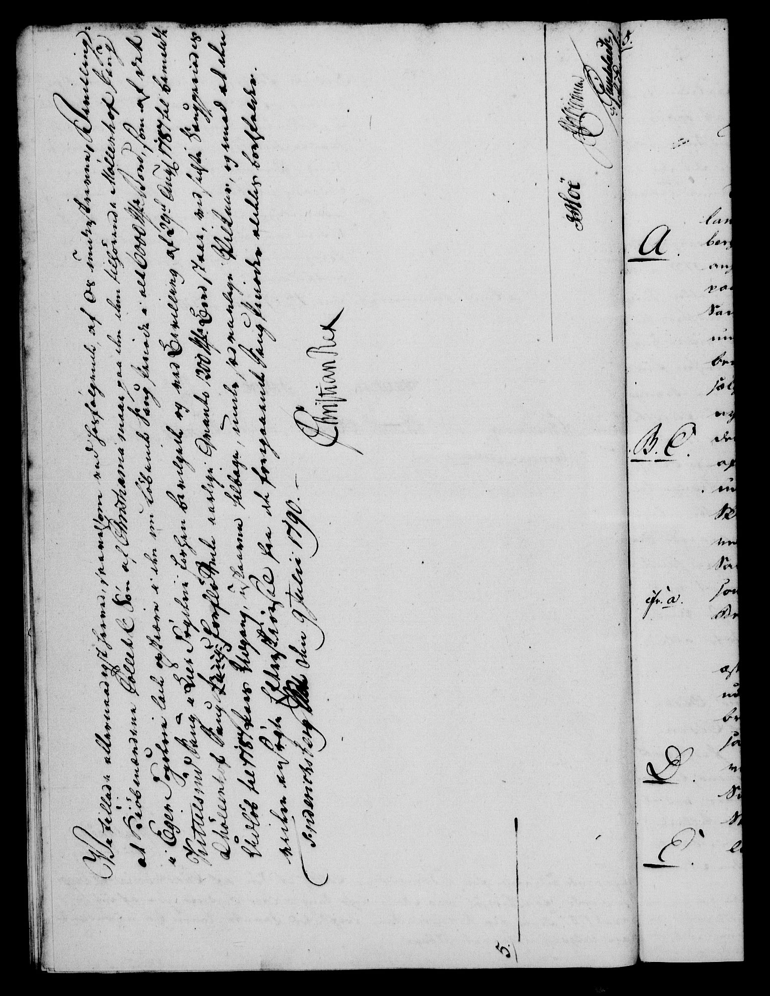 Rentekammeret, Kammerkanselliet, RA/EA-3111/G/Gf/Gfa/L0072: Norsk relasjons- og resolusjonsprotokoll (merket RK 52.72), 1790, p. 489
