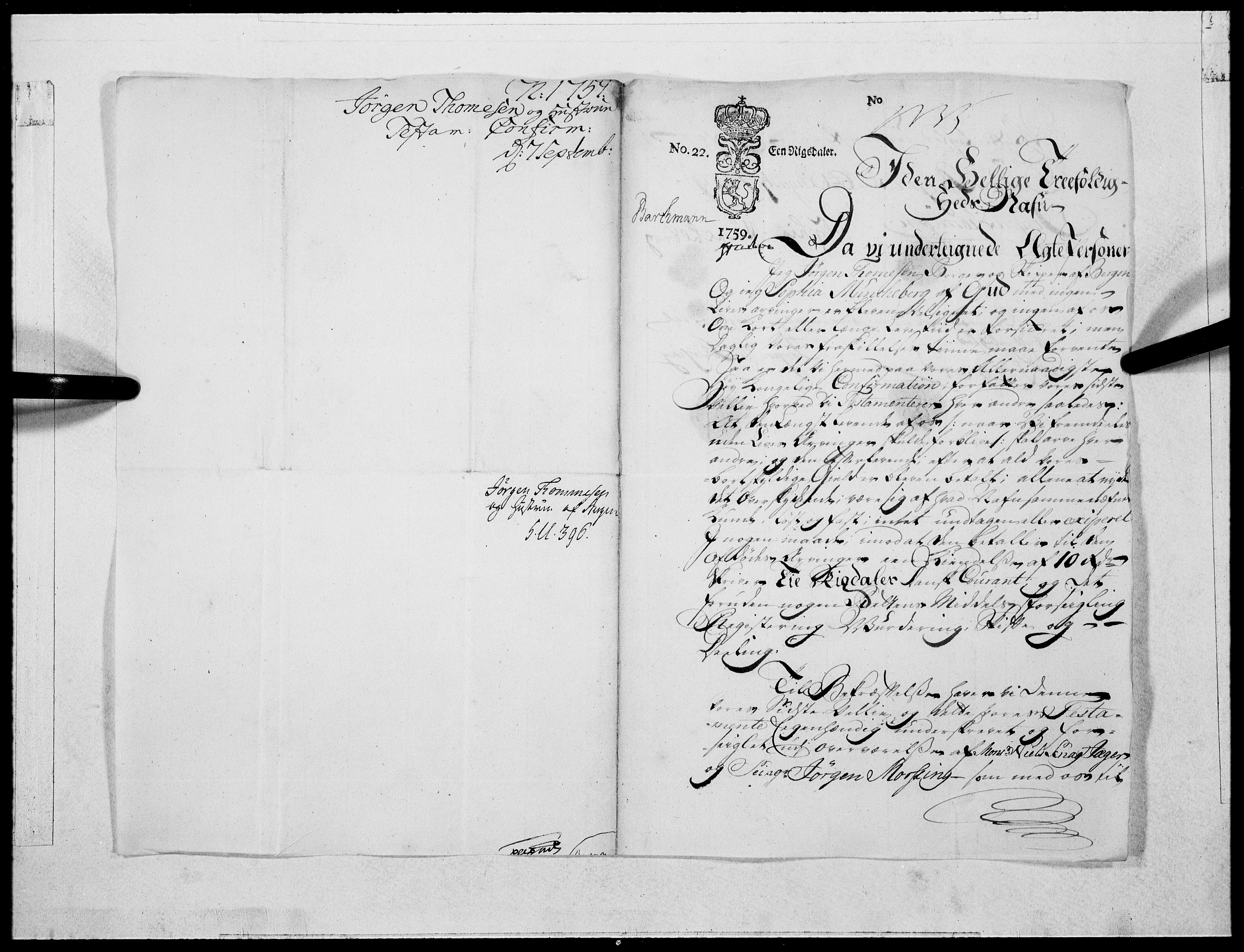 Danske Kanselli 1572-1799, AV/RA-EA-3023/F/Fc/Fcc/Fcca/L0178: Norske innlegg 1572-1799, 1759, p. 138