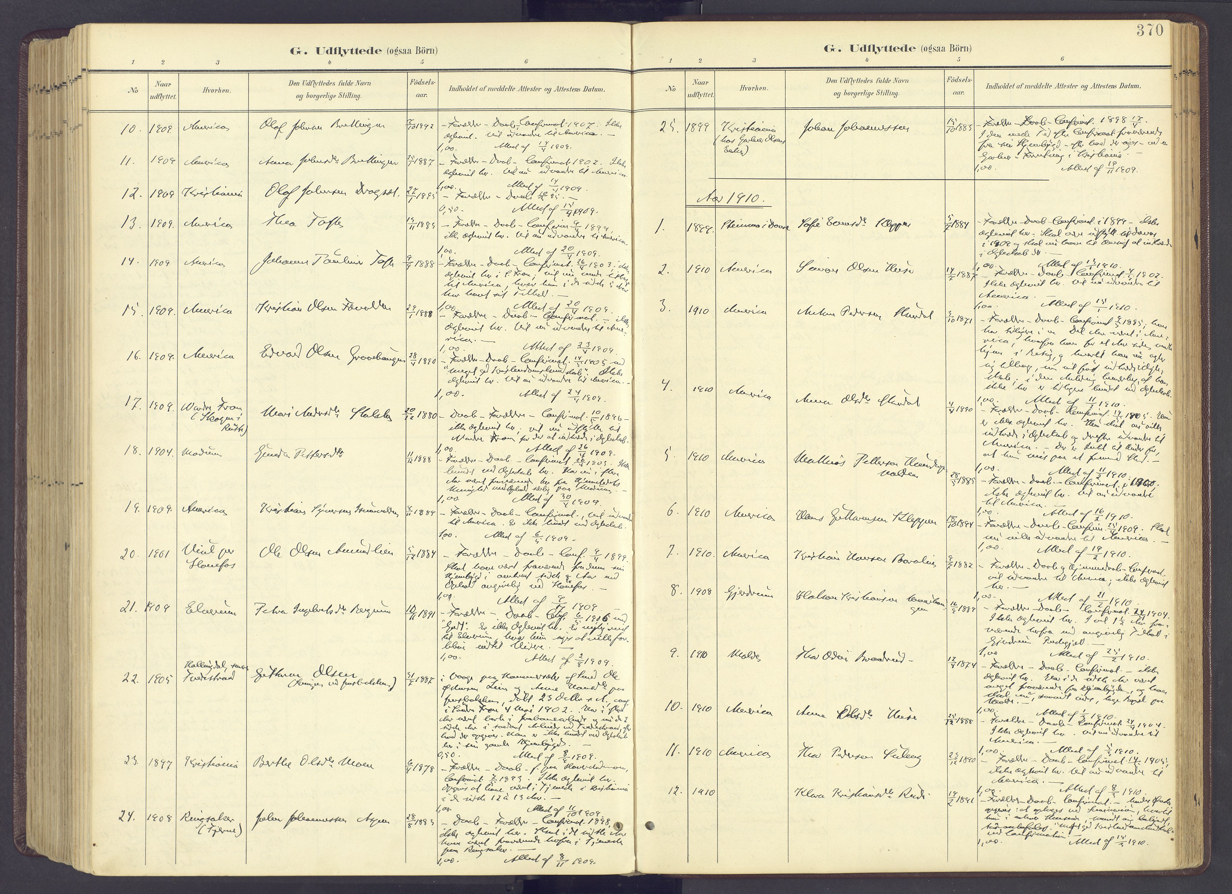 Sør-Fron prestekontor, SAH/PREST-010/H/Ha/Haa/L0004: Parish register (official) no. 4, 1898-1919, p. 370