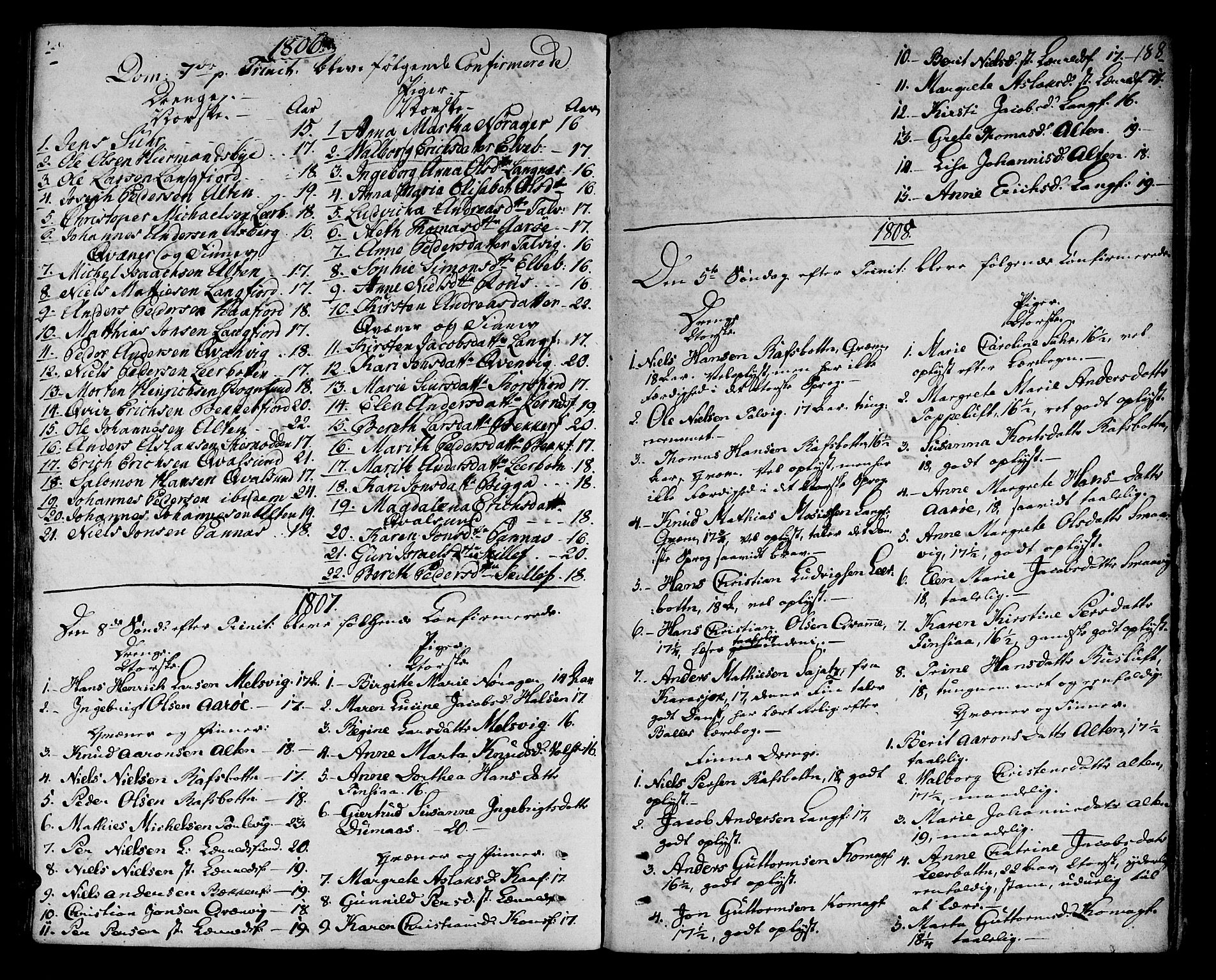 Talvik sokneprestkontor, AV/SATØ-S-1337/H/Ha/L0006kirke: Parish register (official) no. 6, 1799-1812, p. 188
