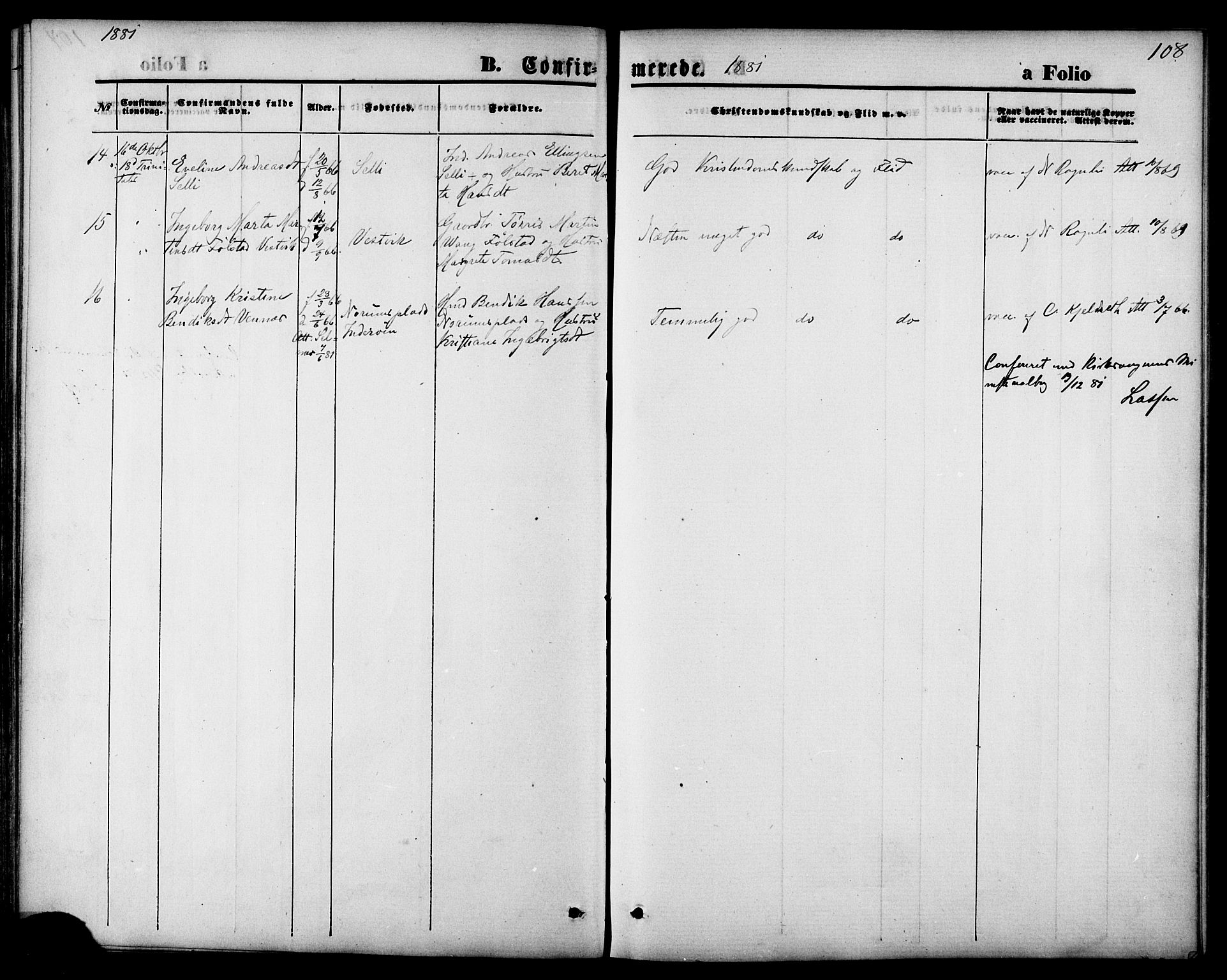 Ministerialprotokoller, klokkerbøker og fødselsregistre - Nord-Trøndelag, AV/SAT-A-1458/744/L0419: Parish register (official) no. 744A03, 1867-1881, p. 108