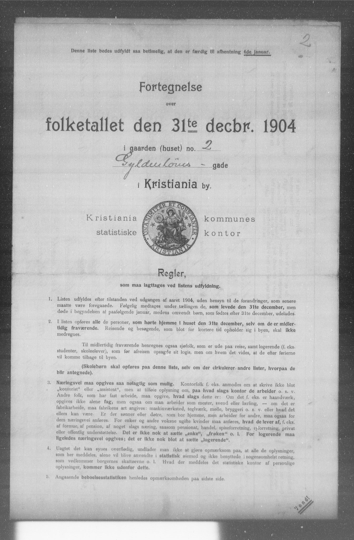 OBA, Municipal Census 1904 for Kristiania, 1904, p. 6548