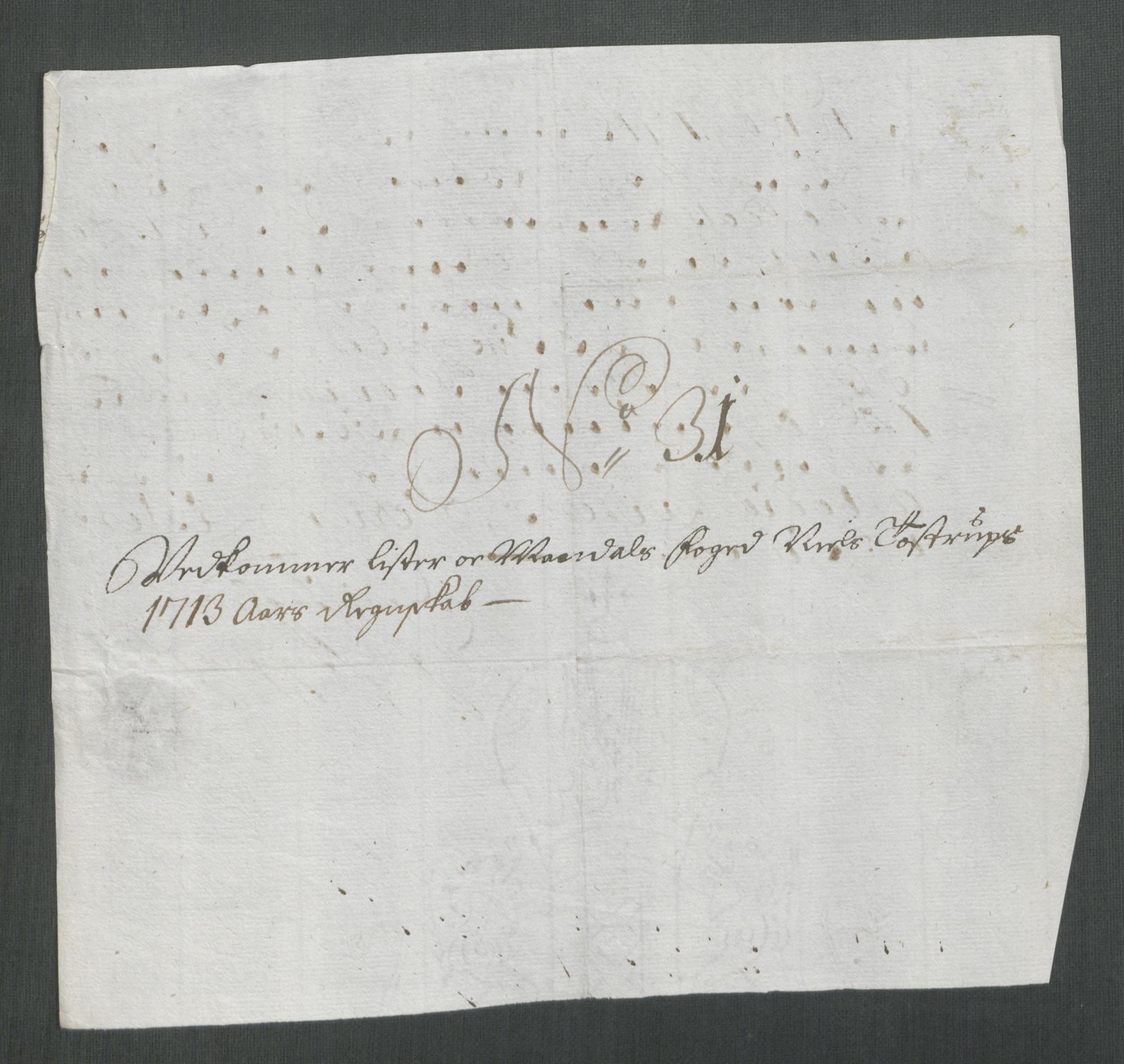 Rentekammeret inntil 1814, Reviderte regnskaper, Fogderegnskap, RA/EA-4092/R43/L2556: Fogderegnskap Lista og Mandal, 1713, p. 439