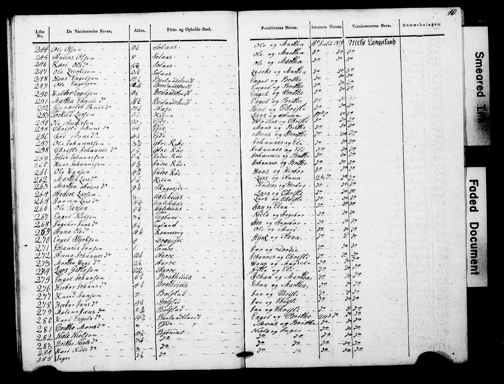 Os sokneprestembete, AV/SAB-A-99929: Parish register (official) no. A 19, 1817-1830, p. 10