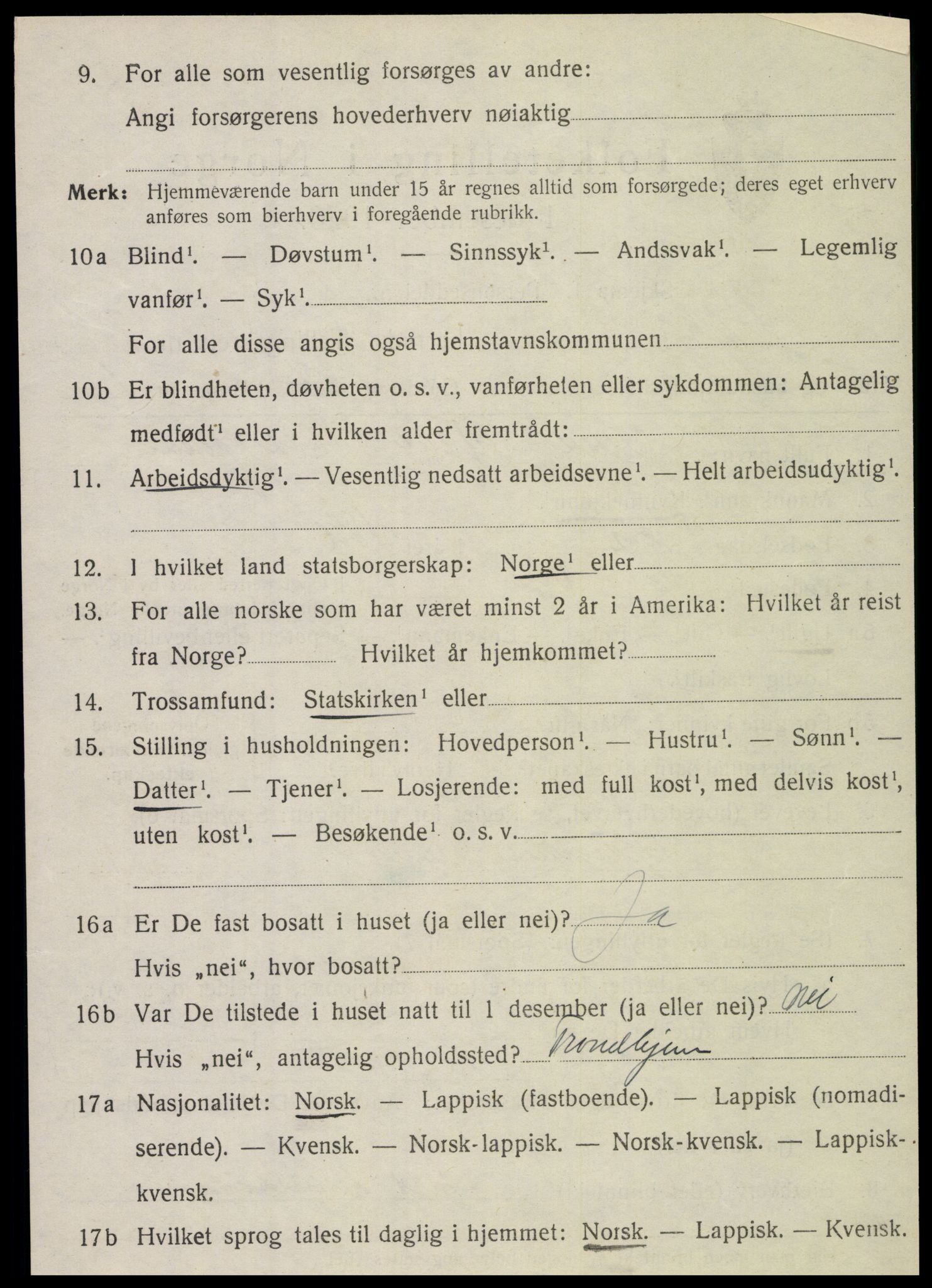 SAT, 1920 census for Vega, 1920, p. 4546