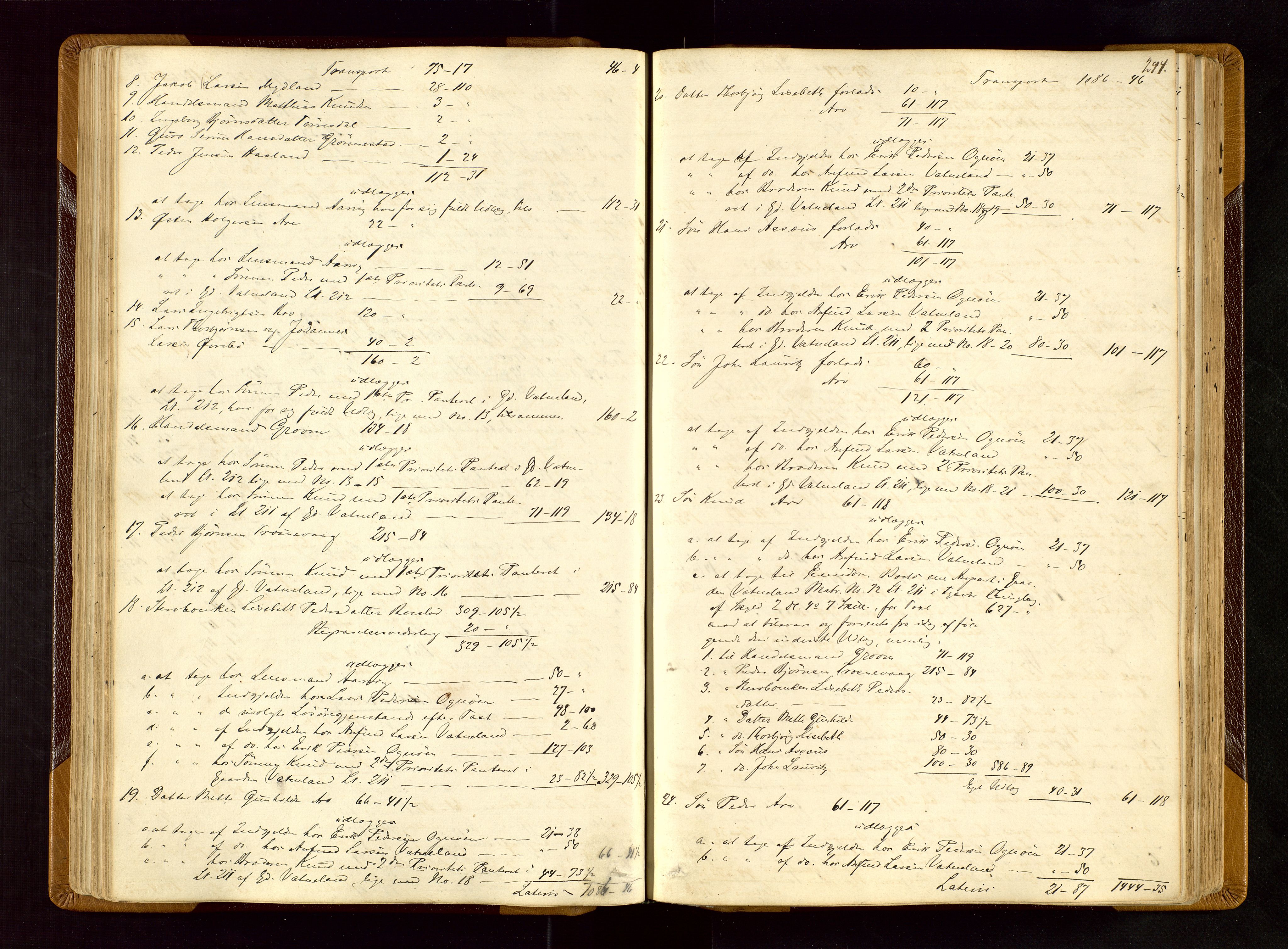 Karmsund sorenskriveri, AV/SAST-A-100311/01/IV/IVDBA/L0004: SKIFTEPROTOKOLL TORVESTAD, TYSVÆR, 1868-1877, p. 293b-294a