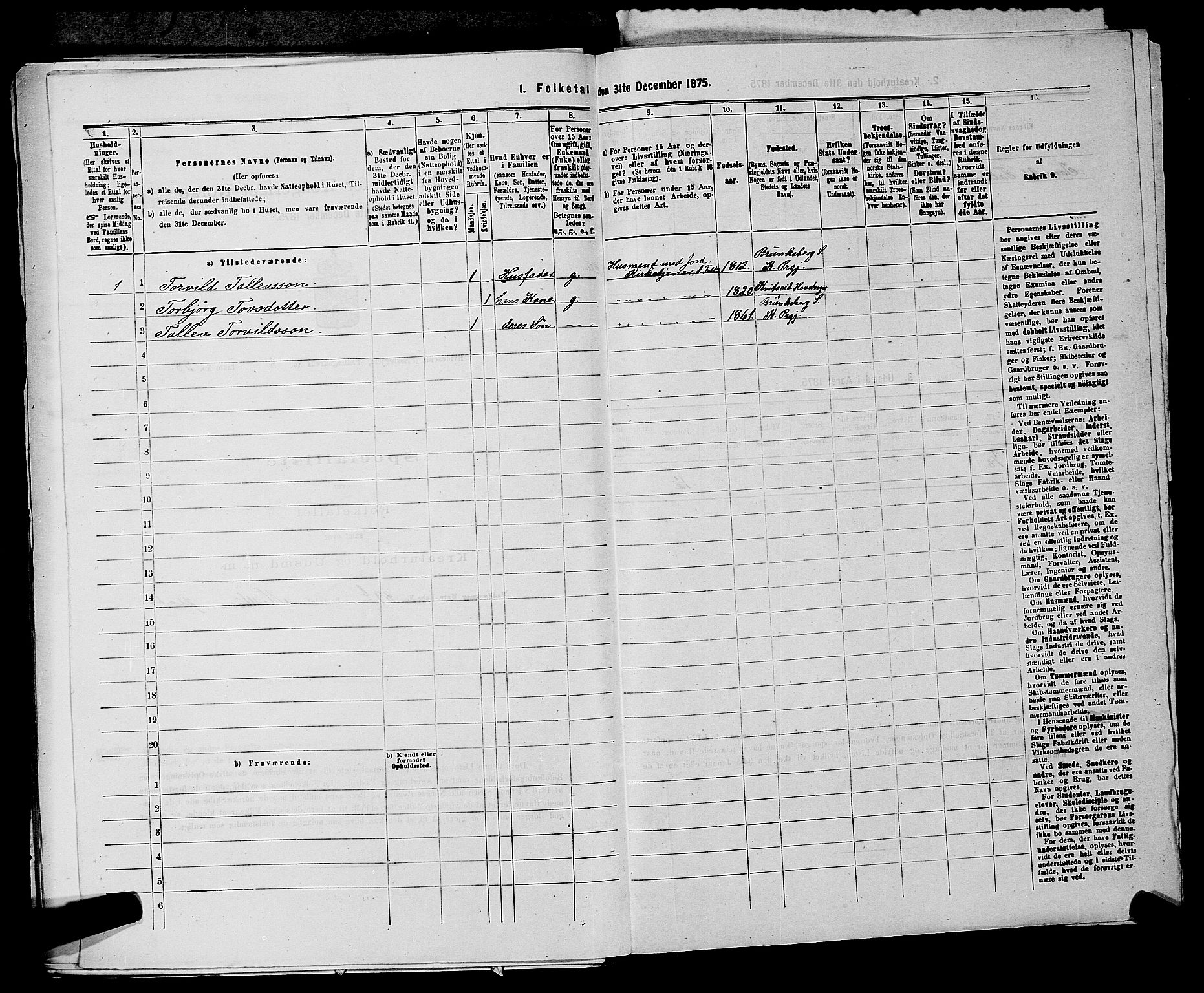 SAKO, 1875 census for 0829P Kviteseid, 1875, p. 752