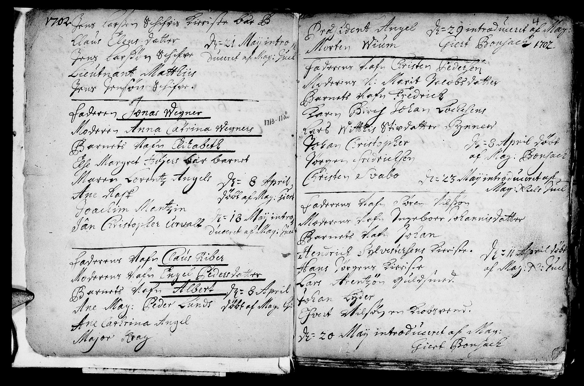 Ministerialprotokoller, klokkerbøker og fødselsregistre - Sør-Trøndelag, SAT/A-1456/601/L0034: Parish register (official) no. 601A02, 1702-1714, p. 4