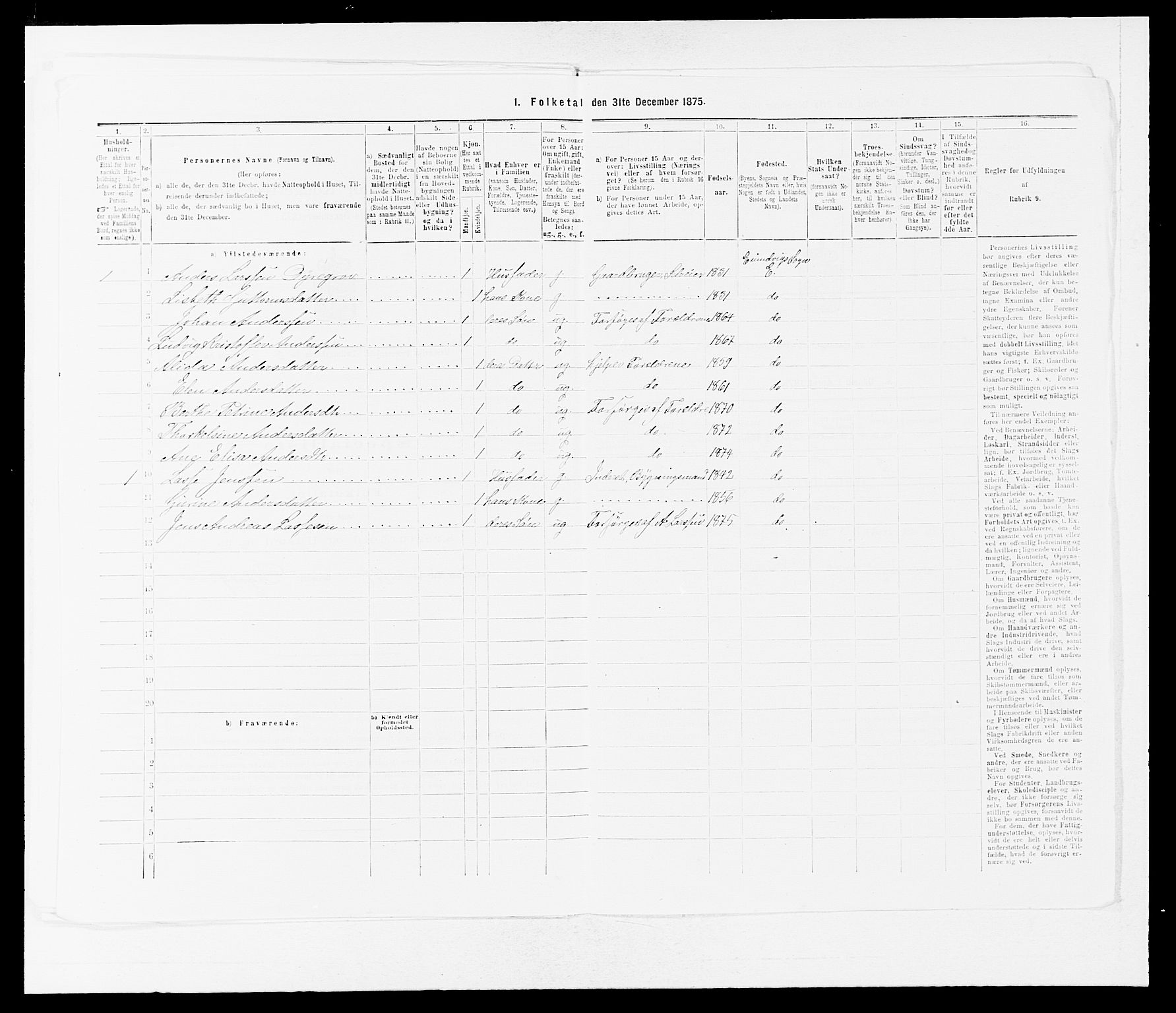 SAB, 1875 census for 1411P Eivindvik, 1875, p. 317