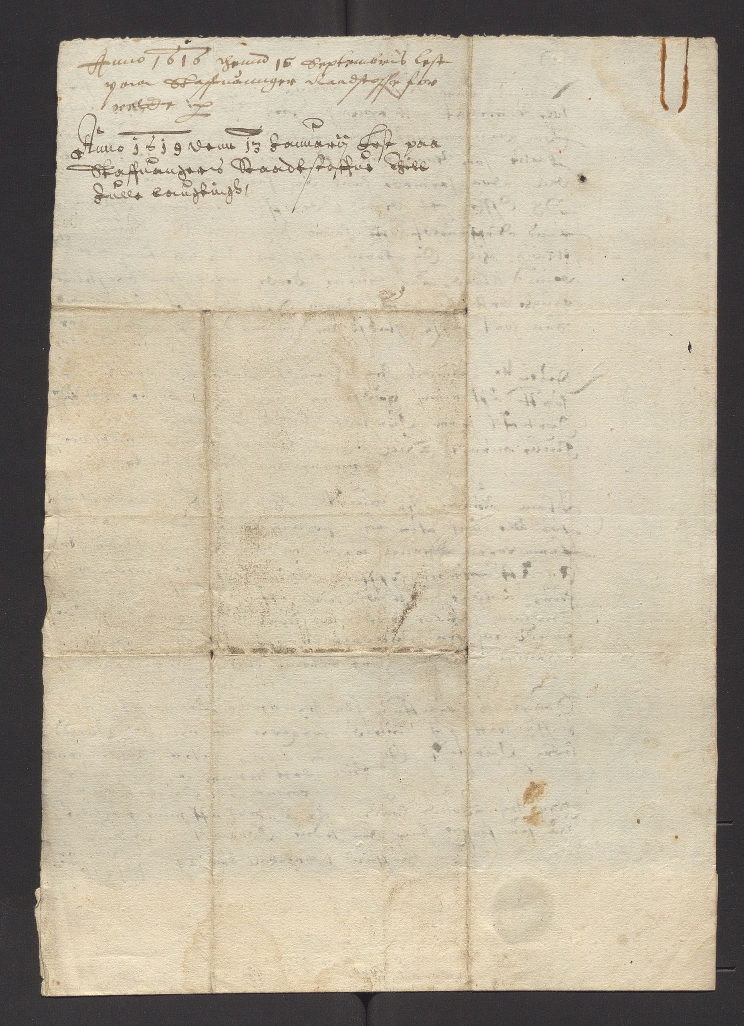 Stavanger len, AV/SAST-A-101870/Oa/L0016: Dommer, brev m.m., 1615-1644, p. 155