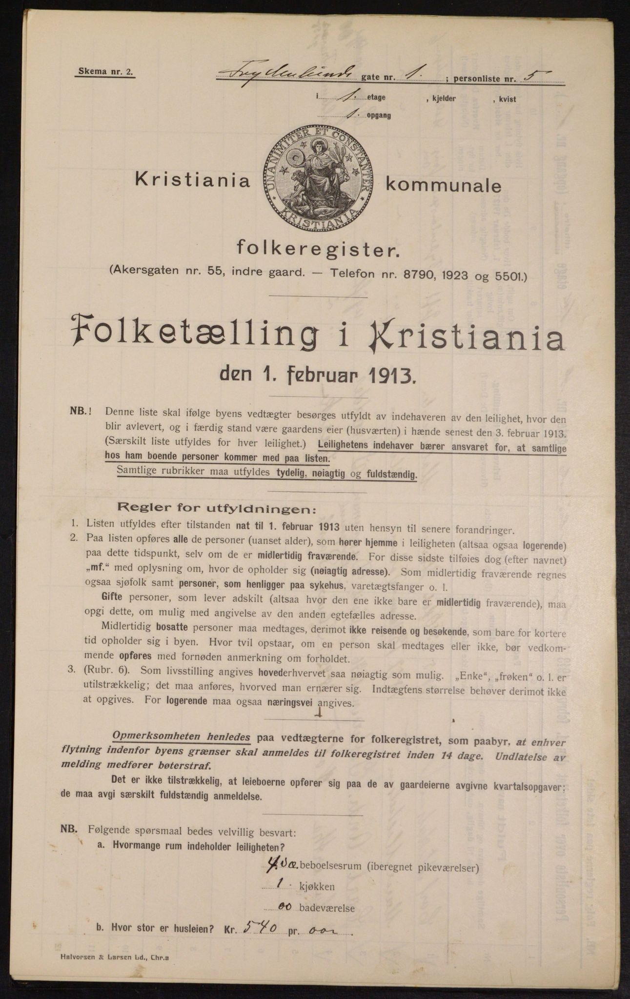 OBA, Municipal Census 1913 for Kristiania, 1913, p. 28094