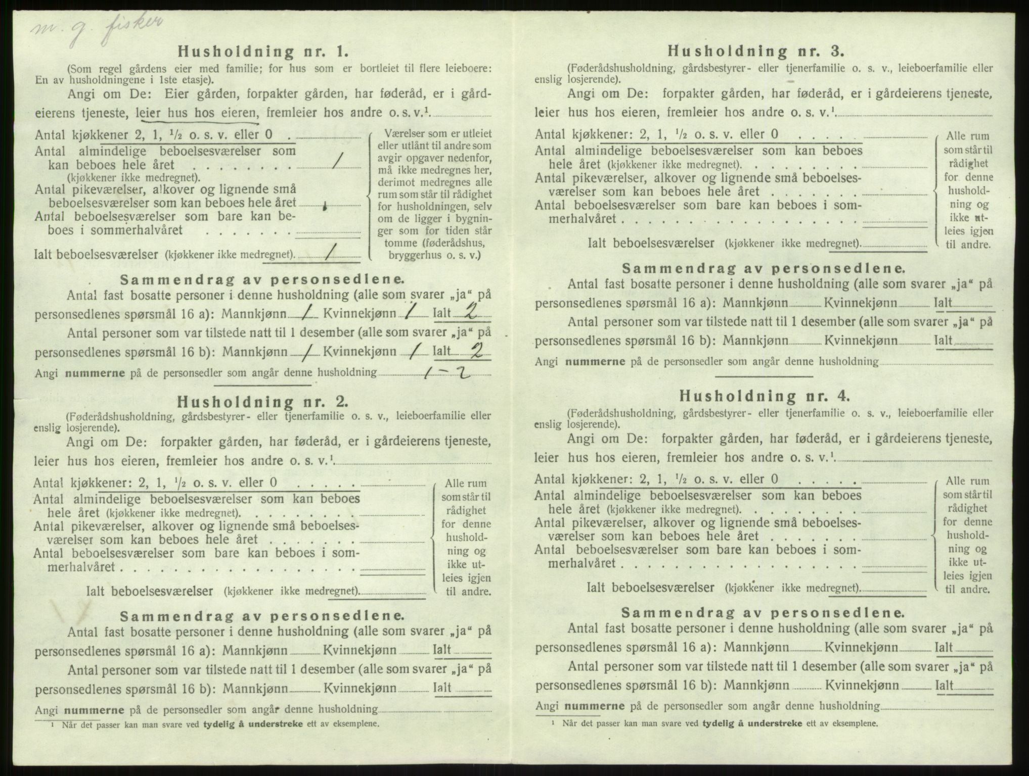 SAB, 1920 census for Solund, 1920, p. 679