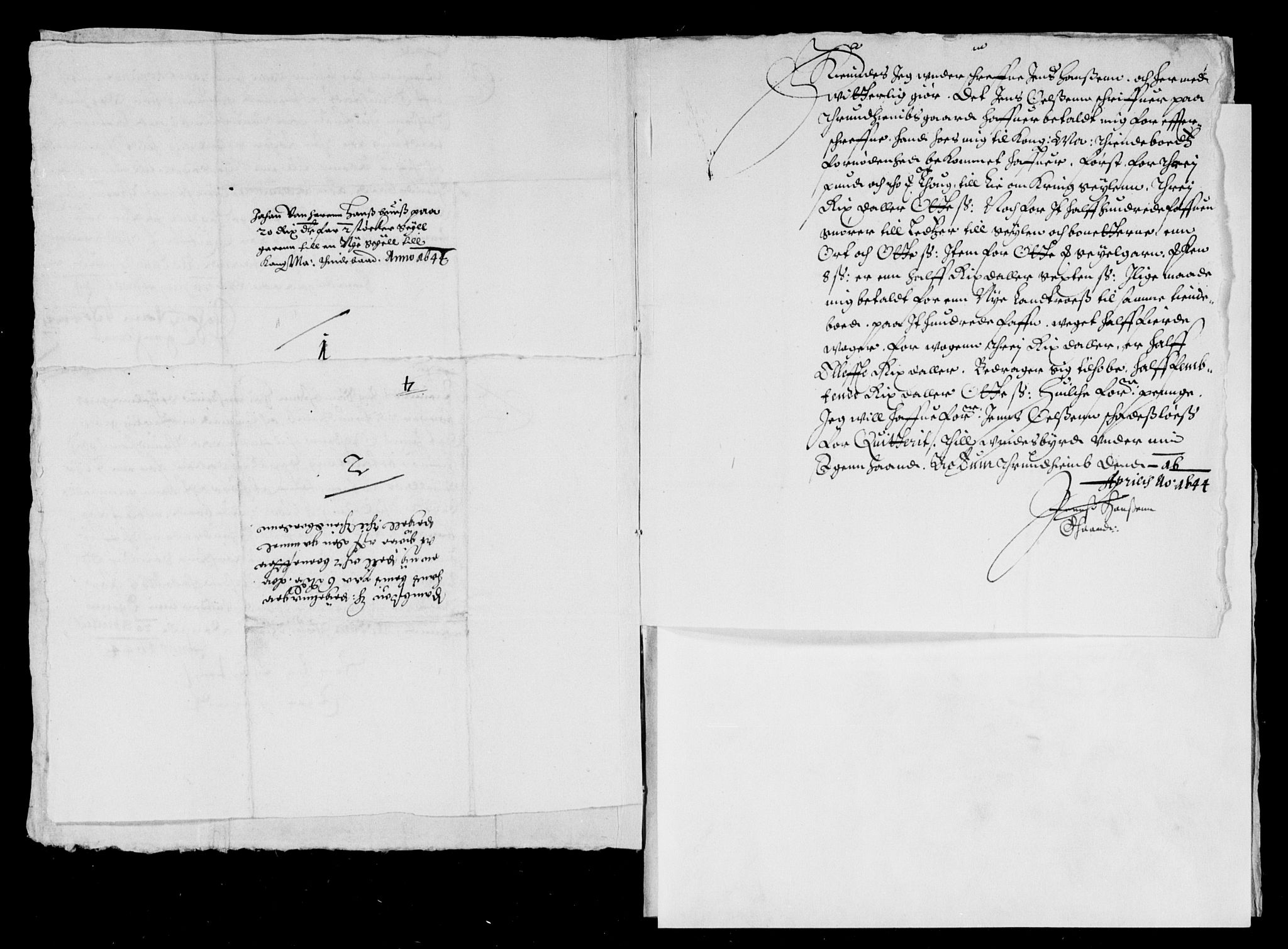 Rentekammeret inntil 1814, Reviderte regnskaper, Lensregnskaper, AV/RA-EA-5023/R/Rb/Rbw/L0077: Trondheim len, 1642-1644