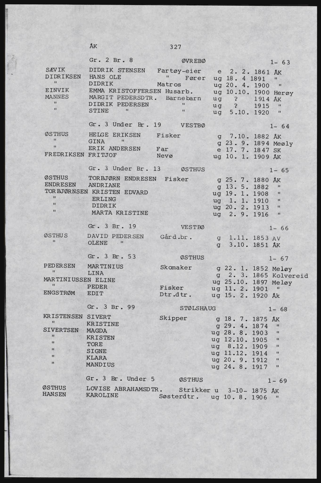 SAST, Copy of 1920 census for Karmøy, 1920, p. 349