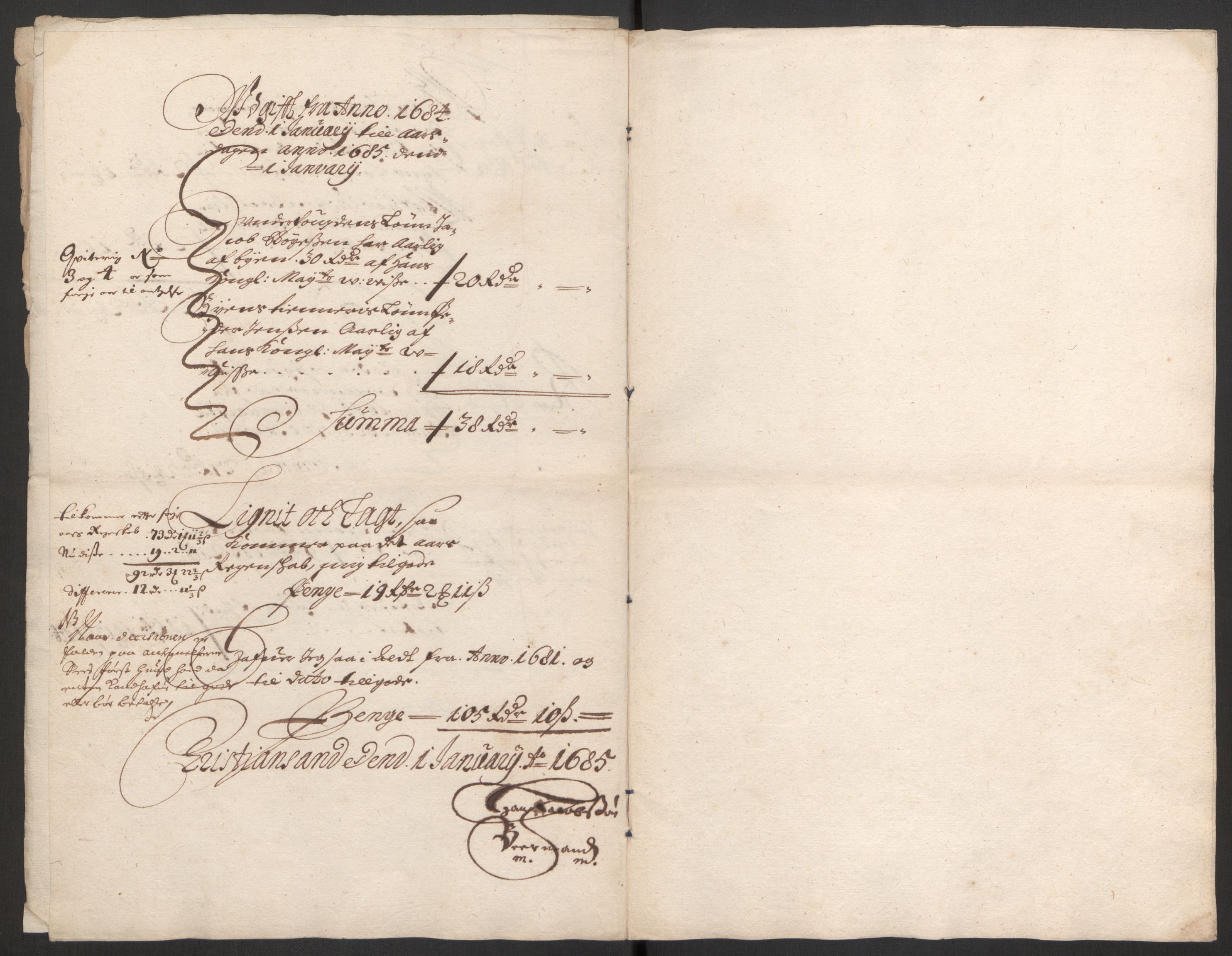 Rentekammeret inntil 1814, Reviderte regnskaper, Byregnskaper, AV/RA-EA-4066/R/Rm/L0285: [M18] Sikt og sakefall, 1681-1718, p. 50