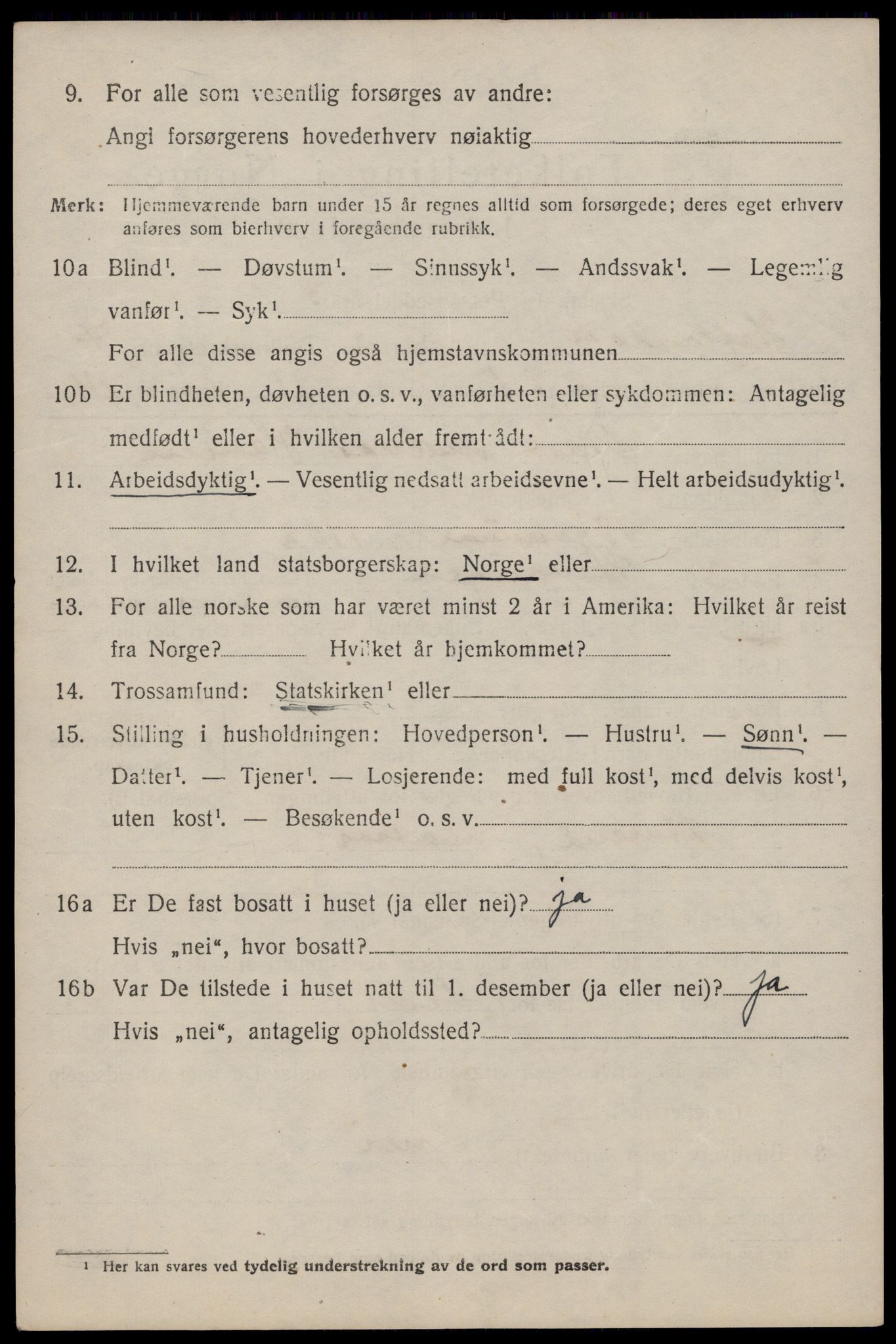 SAST, 1920 census for Hetland, 1920, p. 13892