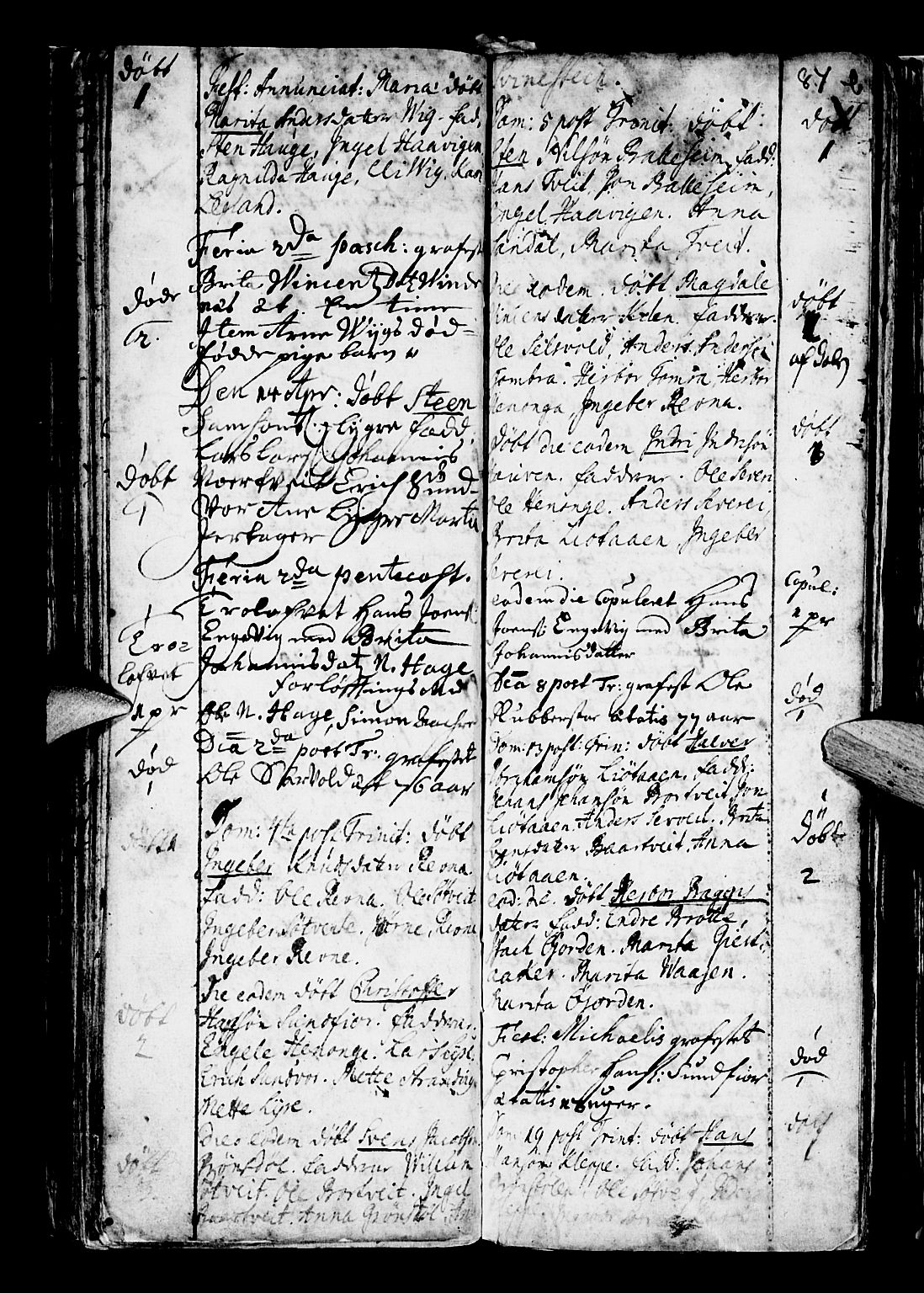 Os sokneprestembete, SAB/A-99929: Parish register (official) no. A 5, 1669-1760, p. 84