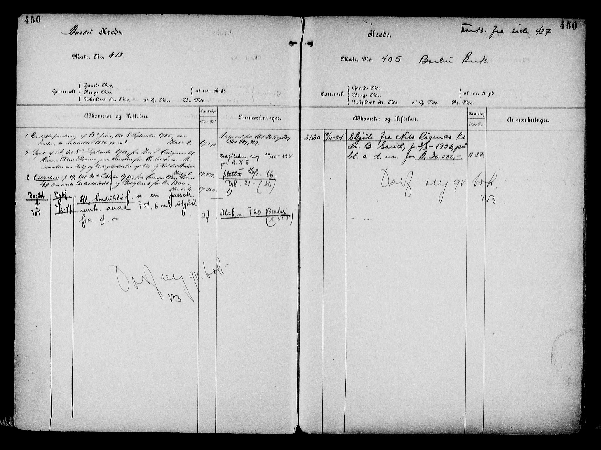 Arendal byfogd, AV/SAK-1222-0001/G/Ga/L0014: Mortgage register no. 12, 1865-1960, p. 450