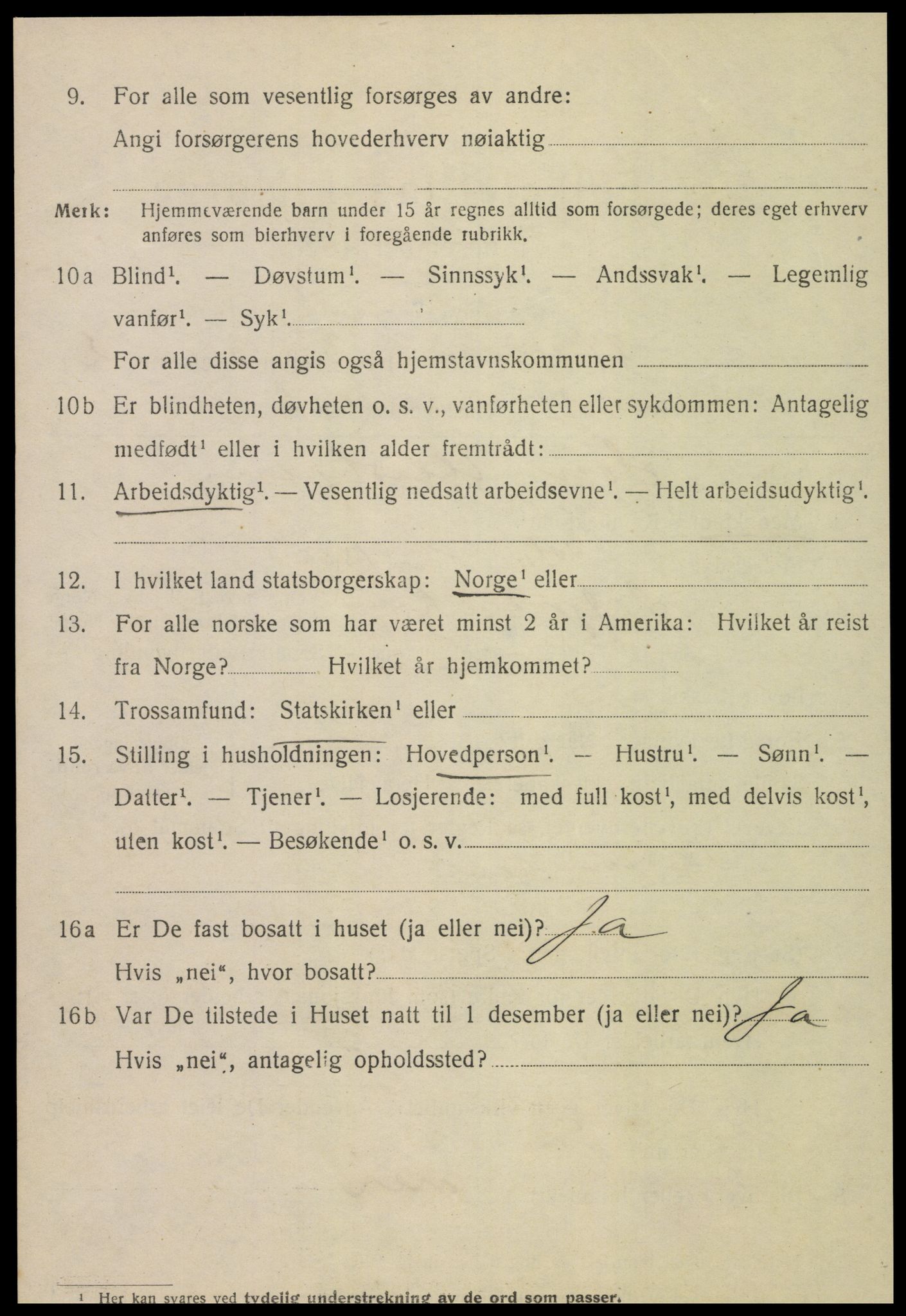 SAT, 1920 census for Namsos, 1920, p. 3744