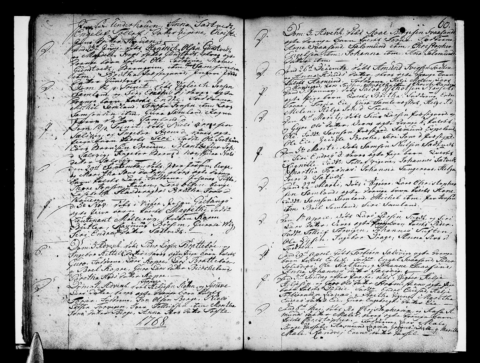 Strandebarm sokneprestembete, SAB/A-78401/H/Haa: Parish register (official) no. A 3 /2, 1751-1787, p. 60