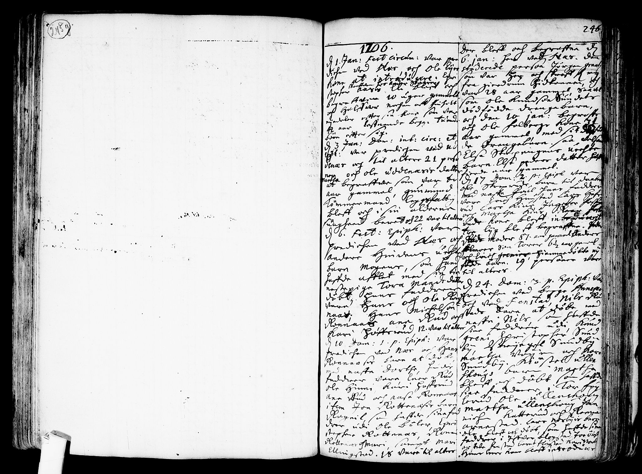 Nes prestekontor Kirkebøker, SAO/A-10410/F/Fa/L0001: Parish register (official) no. I 1, 1689-1716, p. 246