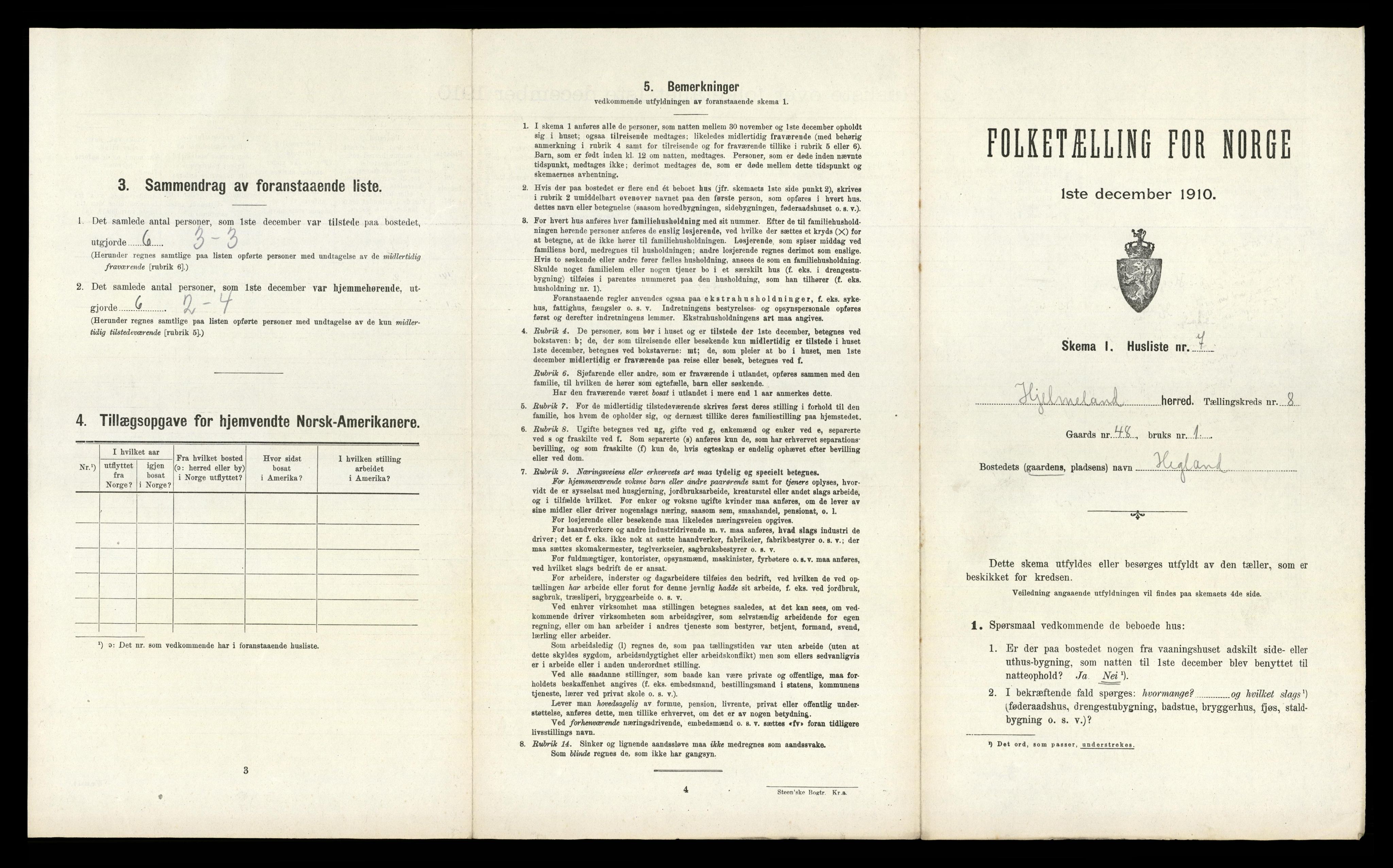 RA, 1910 census for Hjelmeland, 1910, p. 464