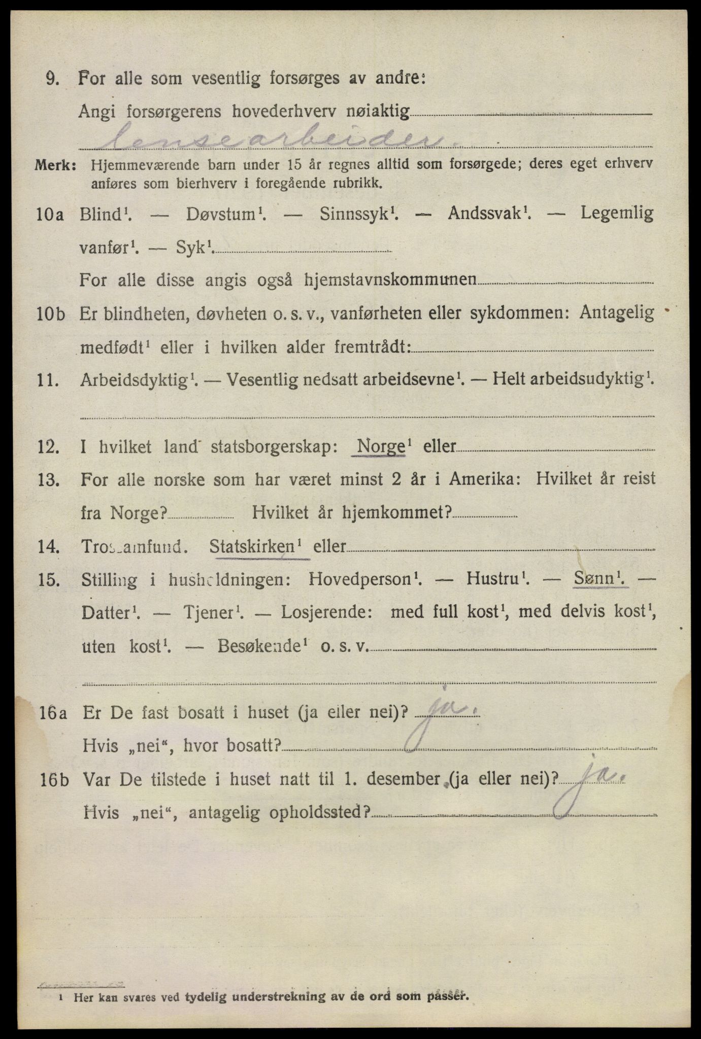 SAO, 1920 census for Fet, 1920, p. 6663