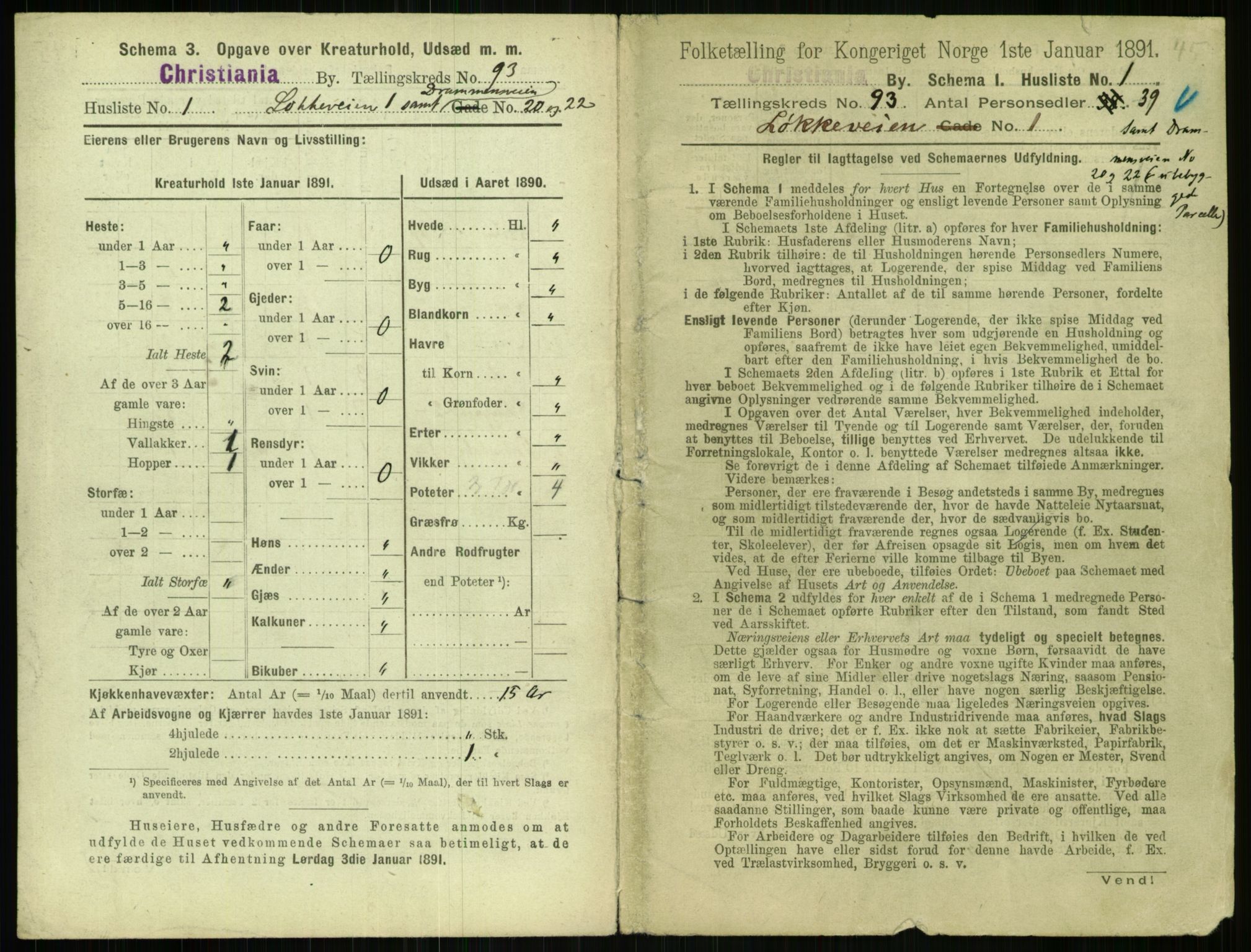 RA, 1891 census for 0301 Kristiania, 1891, p. 45422