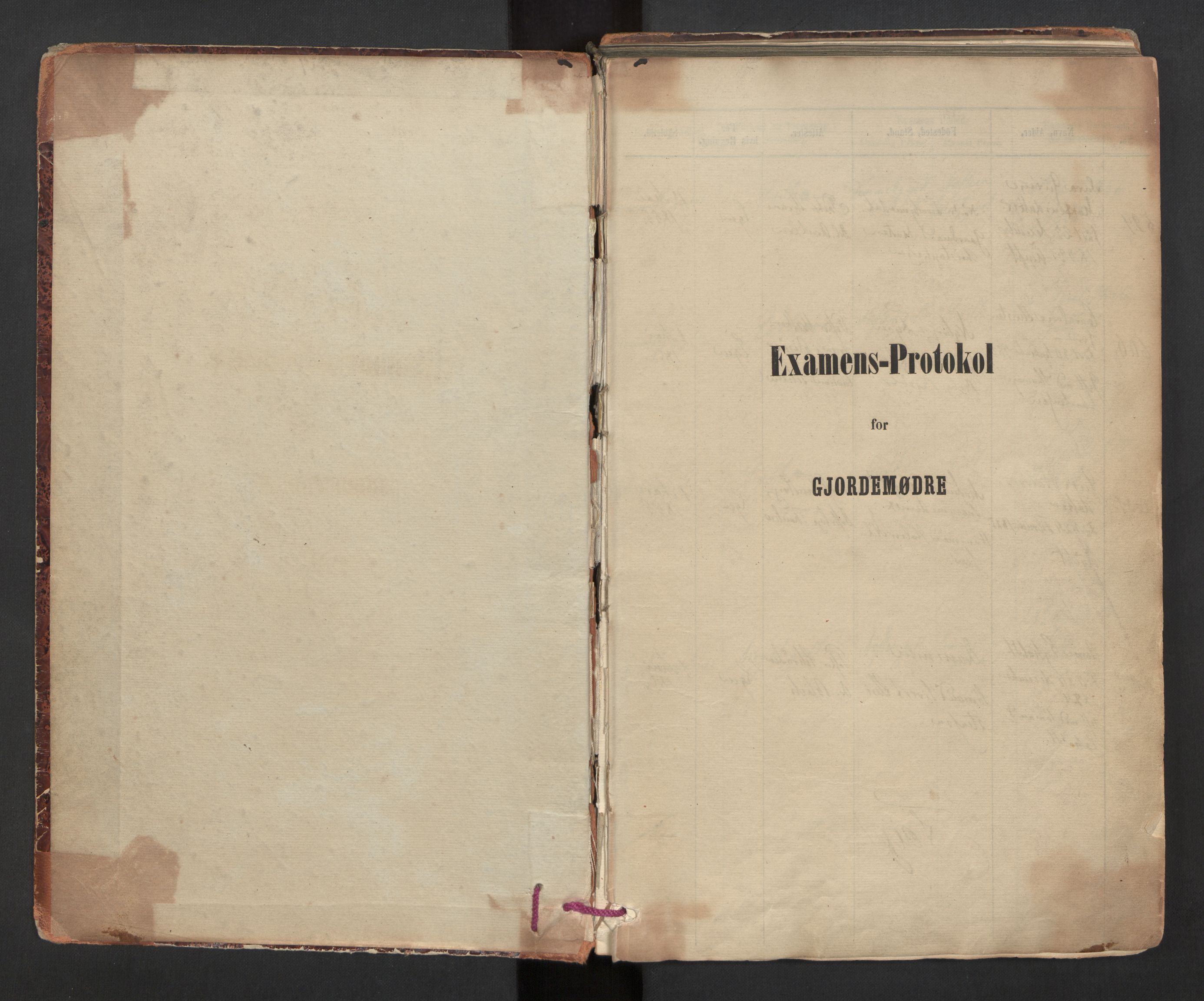 Jordmorskolen i Oslo - Kvinneklinikken, RA/S-4349/D/L0002/0003: -- / Eksamensprotokoll for jordmødre, 1855-1889