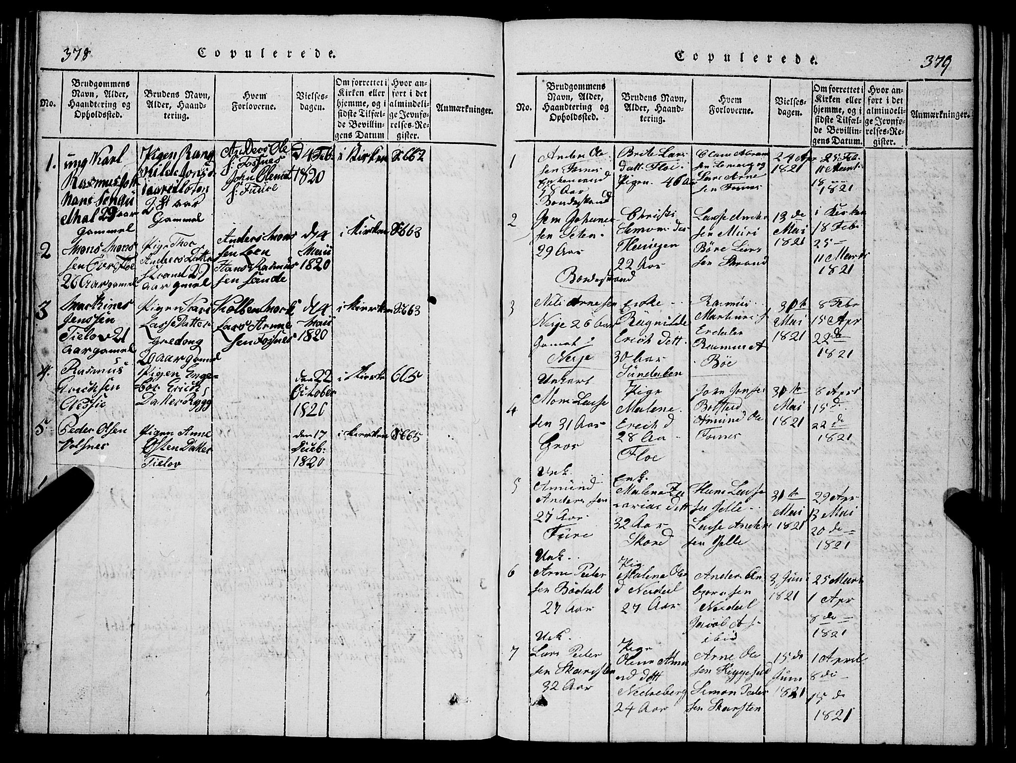 Stryn Sokneprestembete, AV/SAB-A-82501: Parish register (copy) no. C 1, 1801-1845, p. 378-379