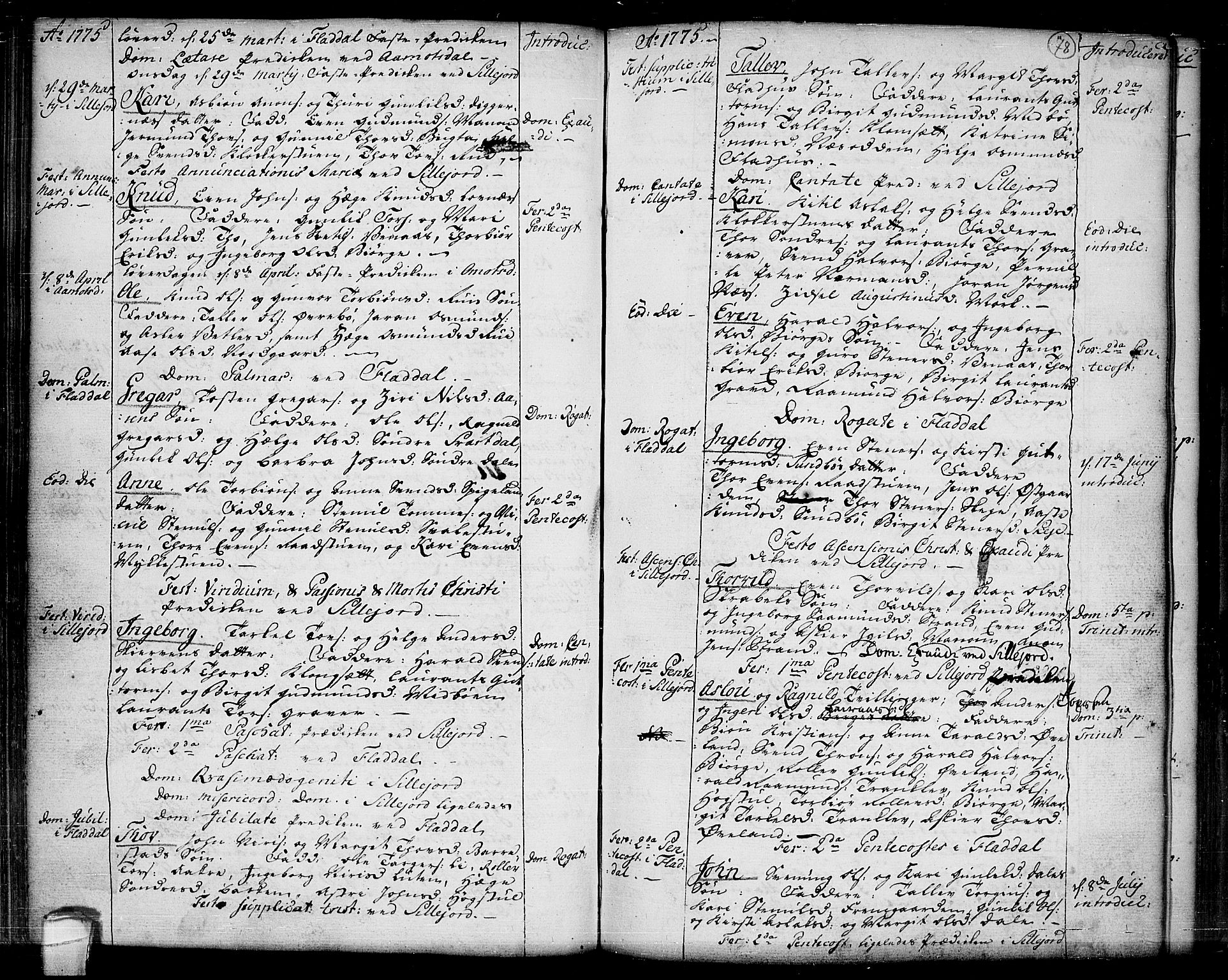 Seljord kirkebøker, SAKO/A-20/F/Fa/L0007: Parish register (official) no. I 7, 1755-1800, p. 78