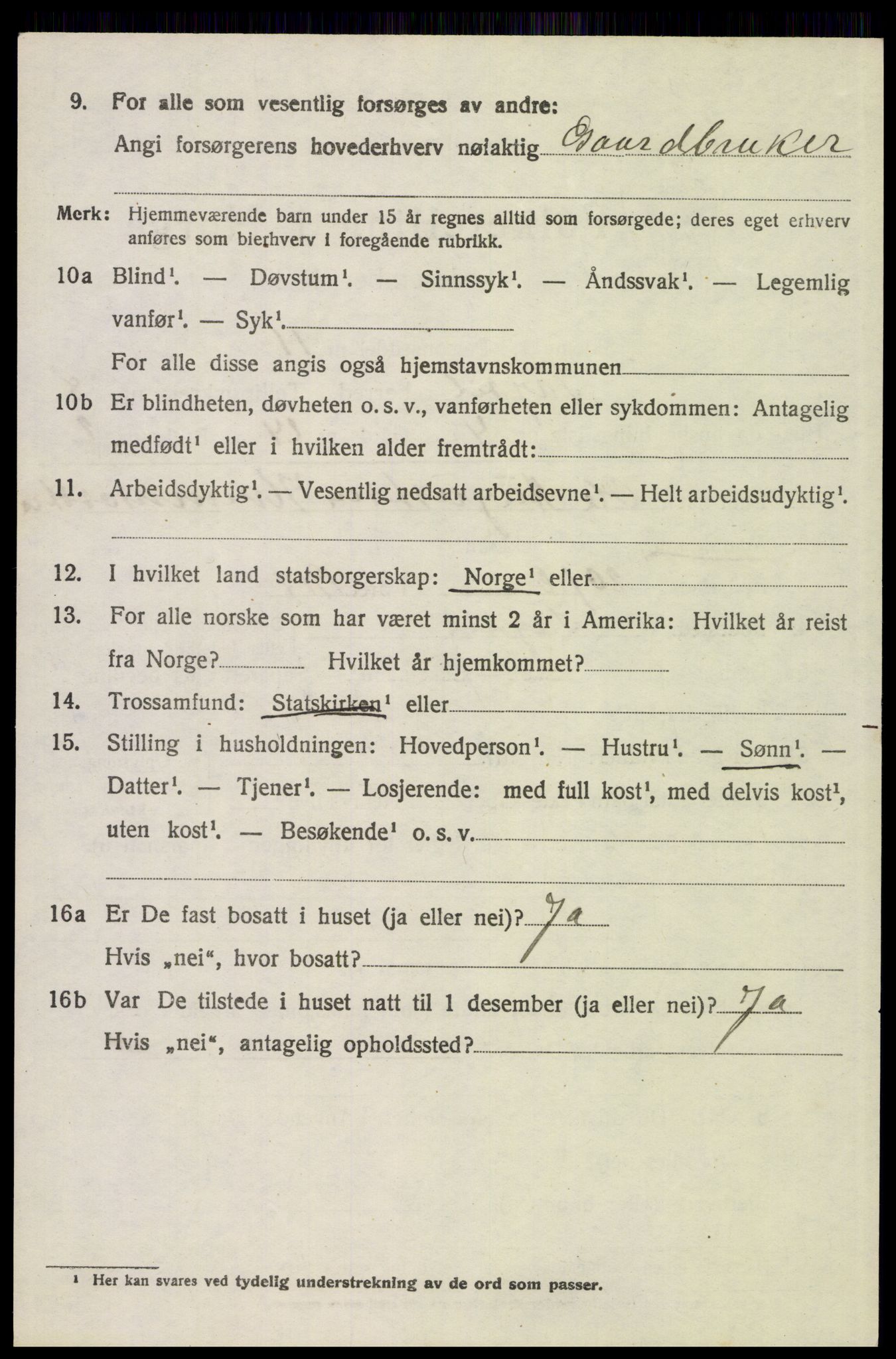 SAH, 1920 census for Trysil, 1920, p. 6288