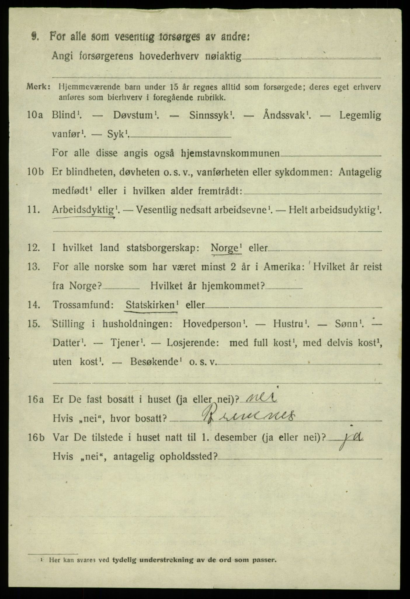 SAB, 1920 census for Austevoll, 1920, p. 6531