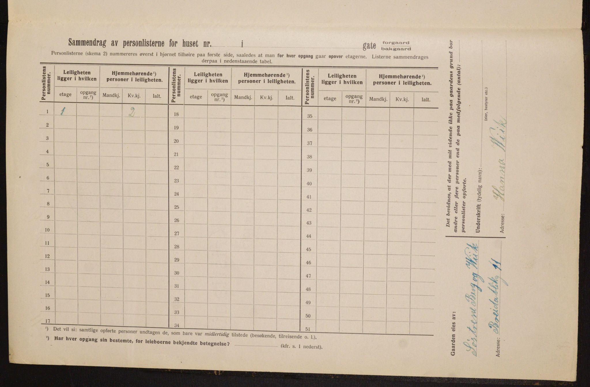 OBA, Municipal Census 1913 for Kristiania, 1913, p. 8026