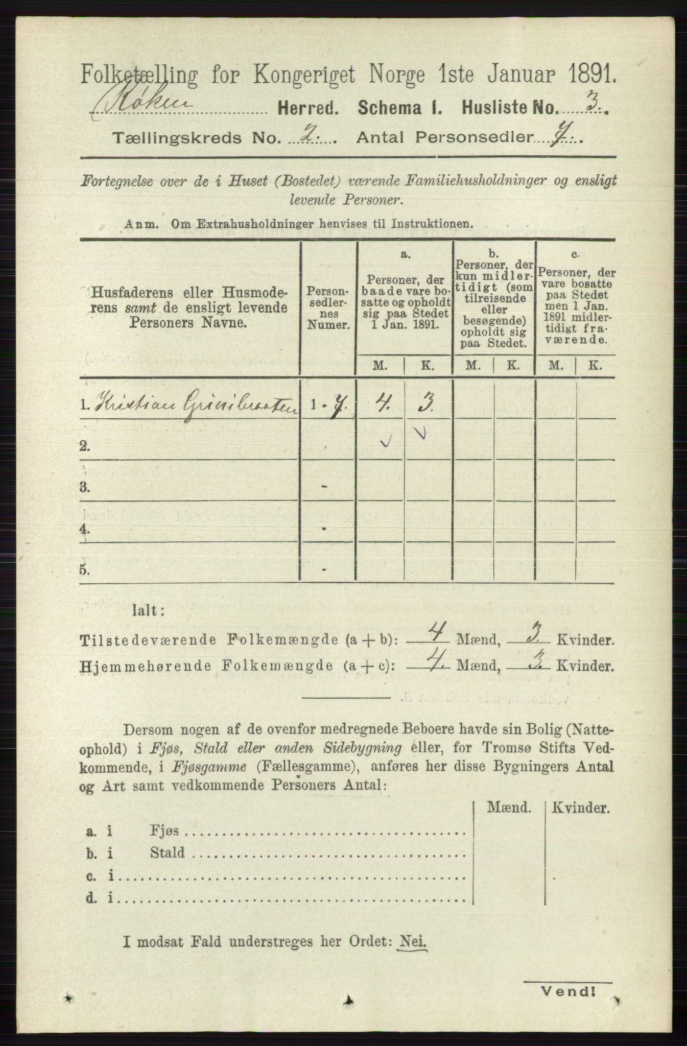 RA, 1891 census for 0627 Røyken, 1891, p. 467