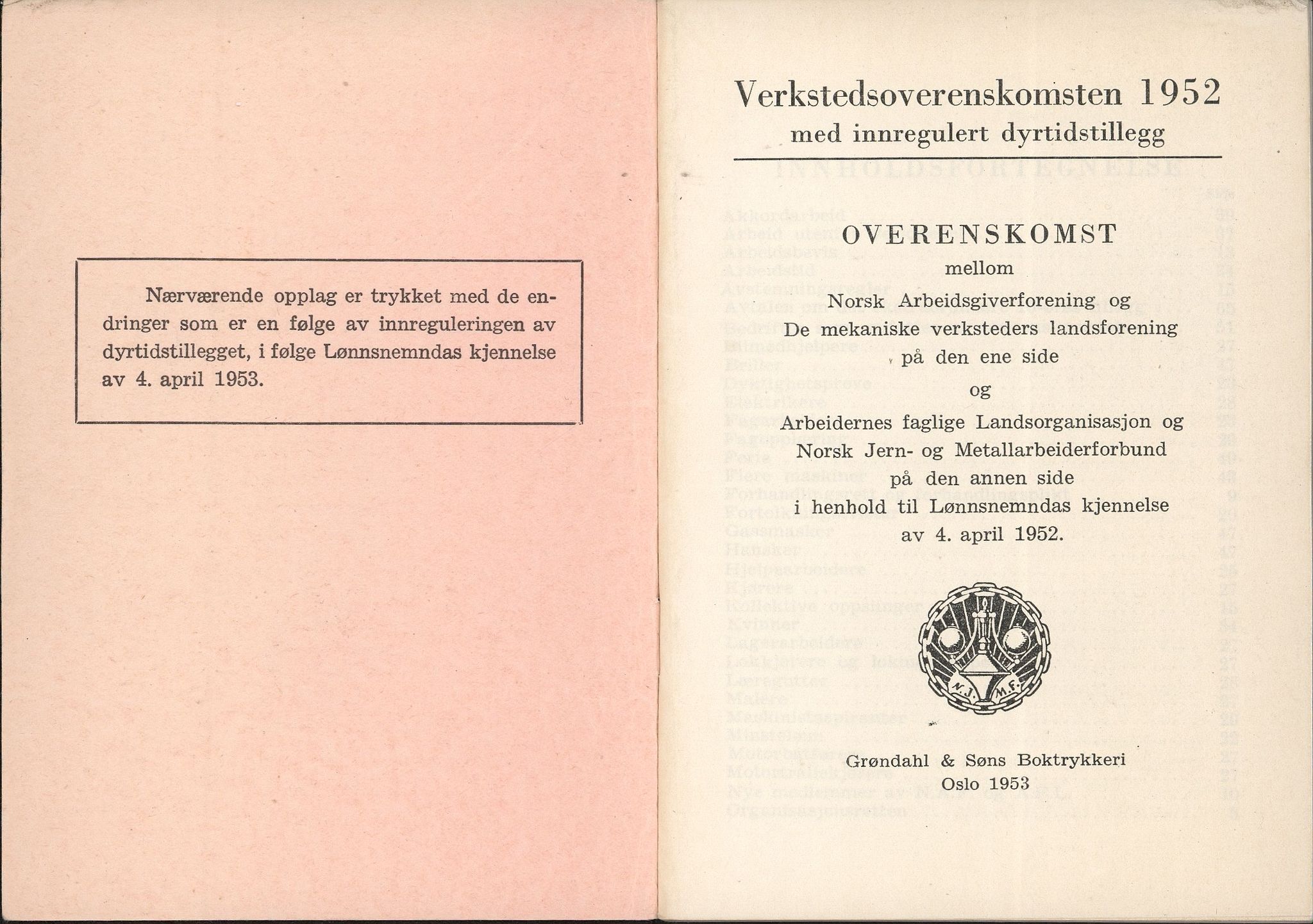 Norsk jern- og metallarbeiderforbund, AAB/ARK-1659/O/L0001/0025: Verkstedsoverenskomsten / Verkstedsoverenskomsten, 1952