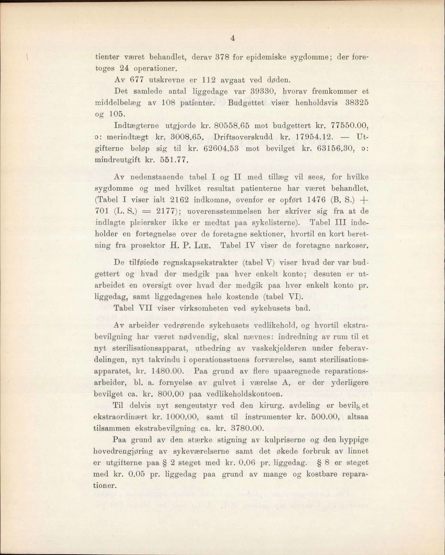 Haukeland Sykehus, Direktøren, BBA/A-2050.04/Æa/L0001: Årsberetninger 1906-1914, 1906-1914, p. 27