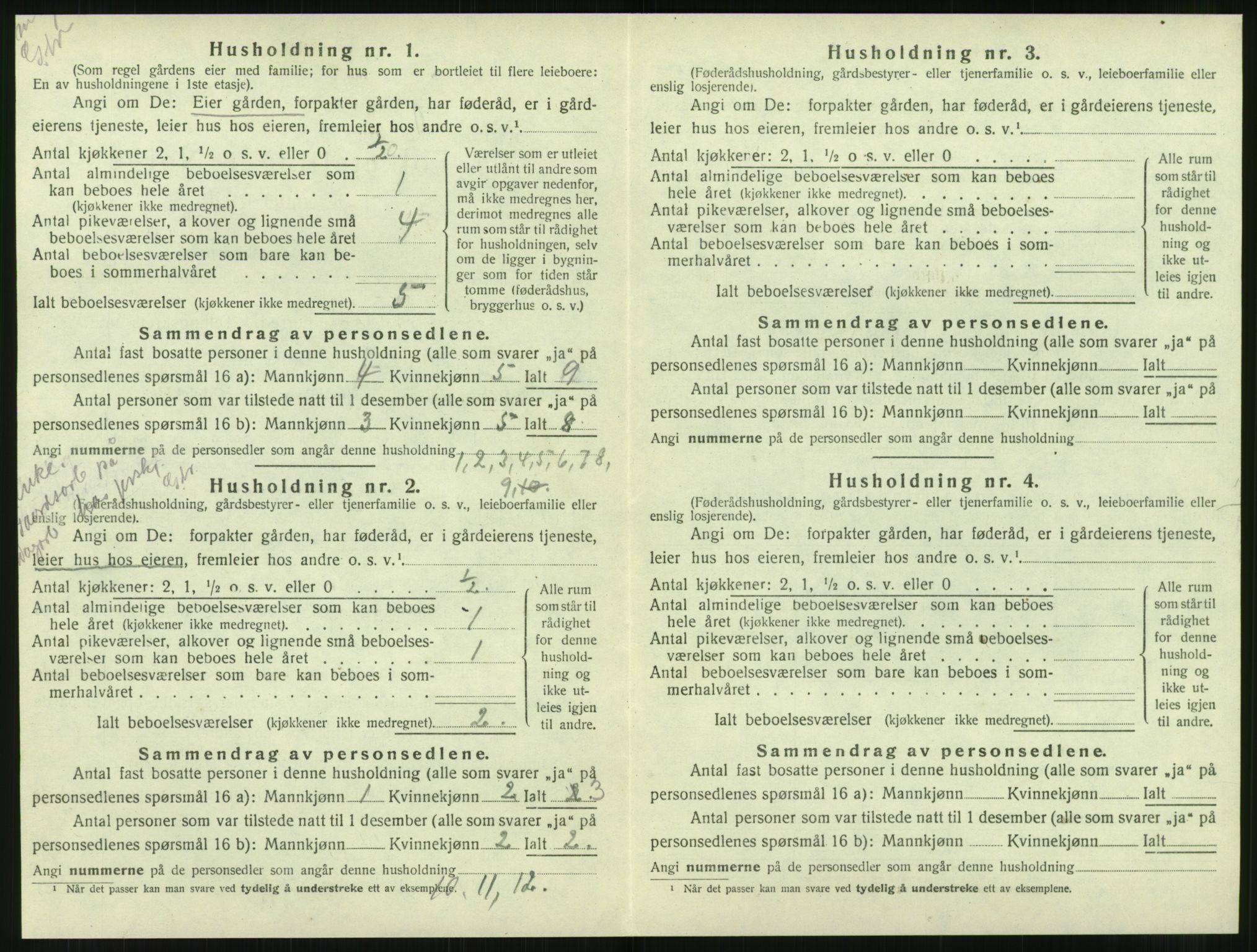 SAT, 1920 census for Leirfjord, 1920, p. 310