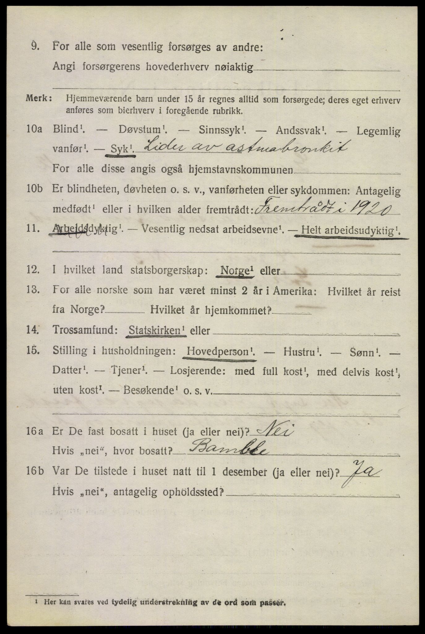 SAKO, 1920 census for Gjerpen, 1920, p. 13805