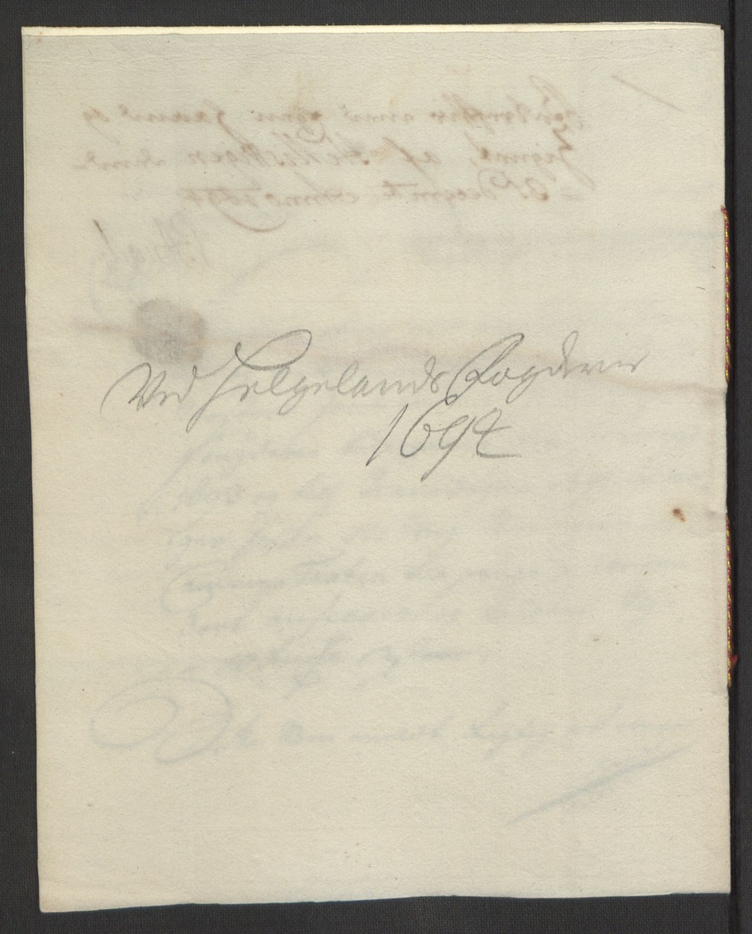Rentekammeret inntil 1814, Reviderte regnskaper, Fogderegnskap, RA/EA-4092/R65/L4505: Fogderegnskap Helgeland, 1693-1696, p. 162