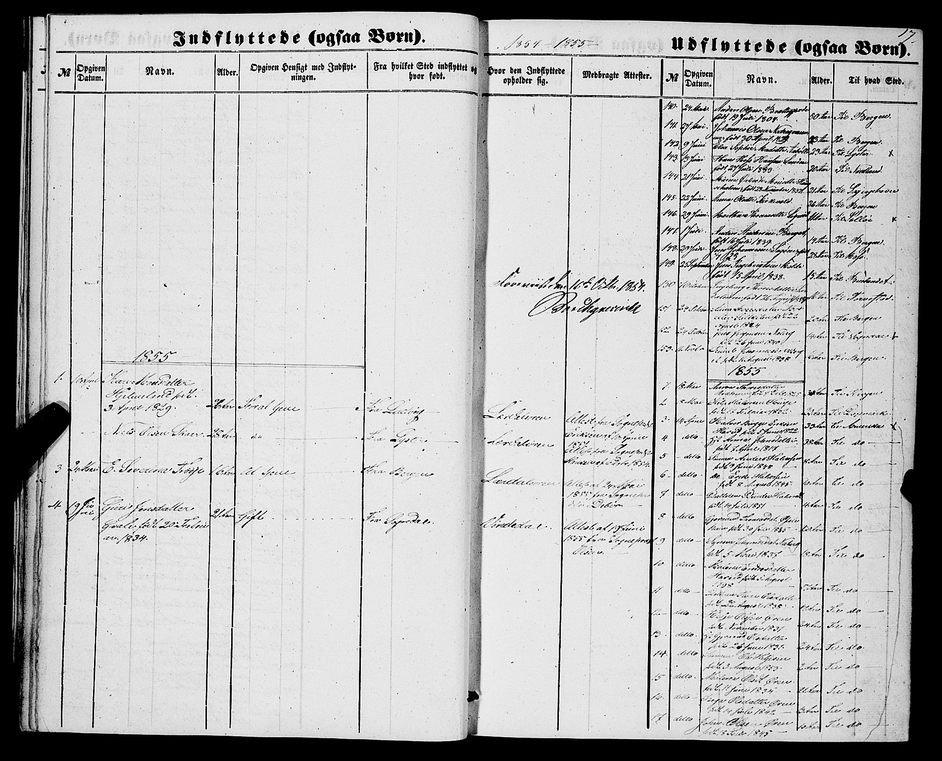 Lærdal sokneprestembete, SAB/A-81201: Parish register (official) no. A 17, 1851-1877, p. 17