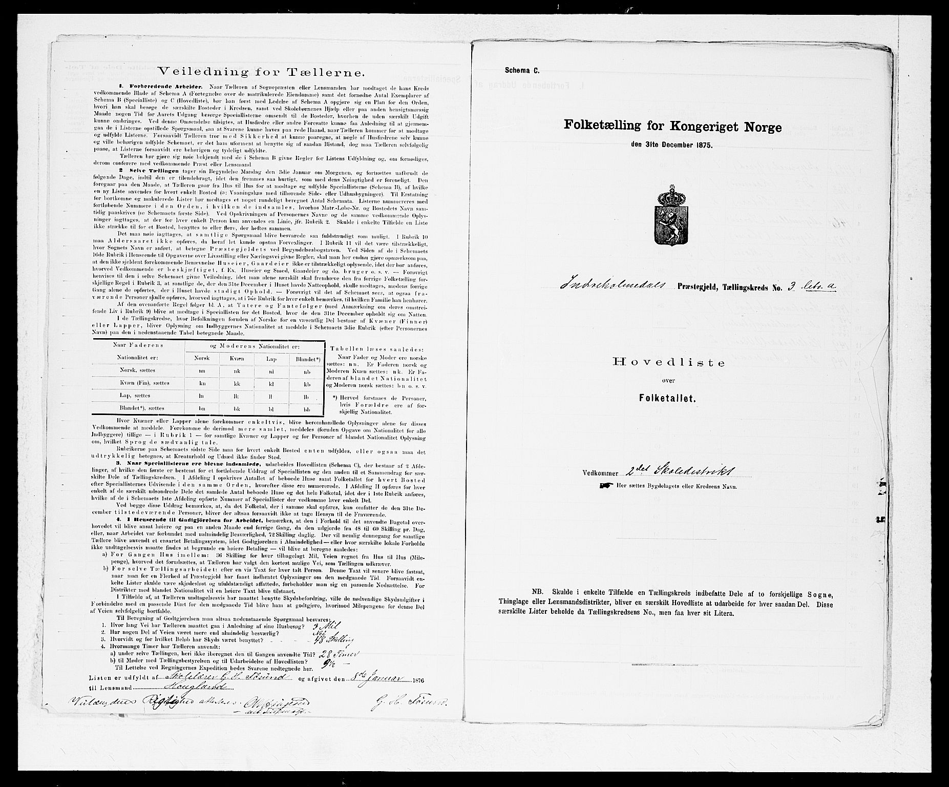 SAB, 1875 census for 1430P Indre Holmedal, 1875, p. 6